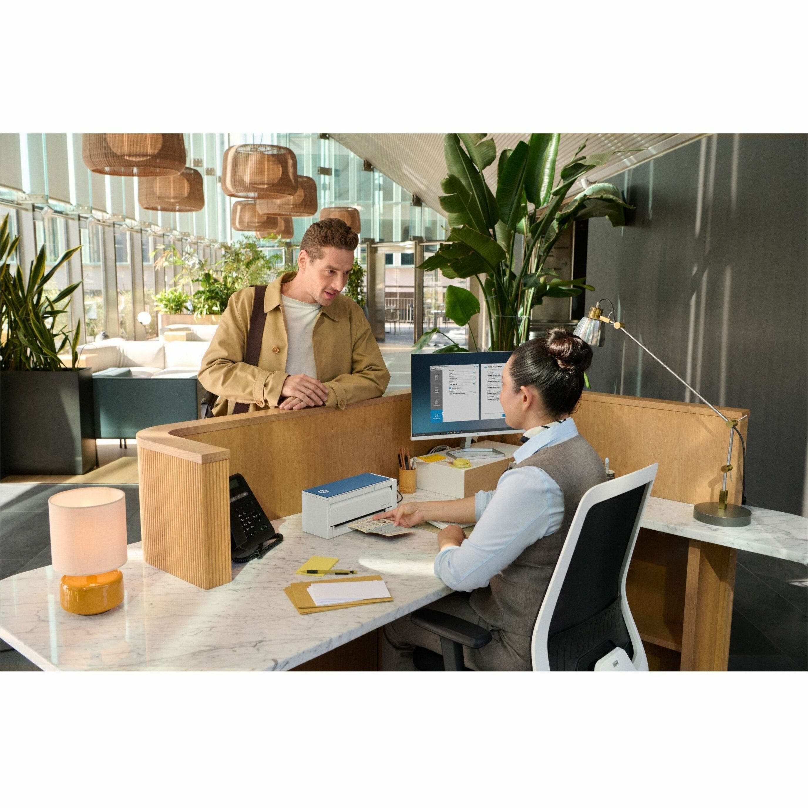 HP ScanJet Pro 4200 s1 Sheetfed Scanner - 600 x 600 dpi Optical - 24-bit Color - 48-bit Grayscale - Grayscale Scan - Duplex Scanning - Banner Paper, Brochure, Inkjet Paper, Plain Paper, Photo Paper, Envelope, Label, Greeting Card, Index Card, ID Card, Passport - USB — alternate image2