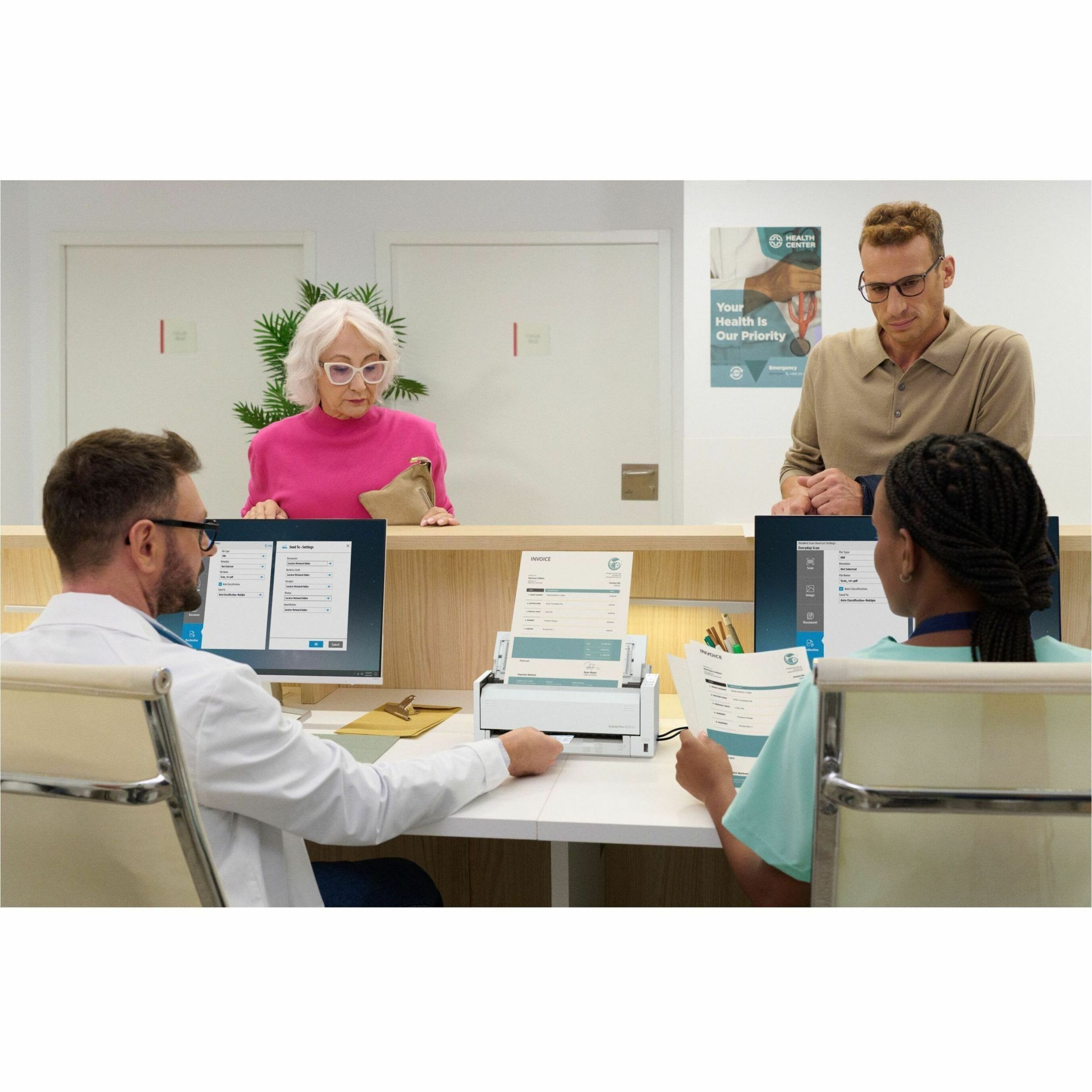 HP ScanJet Pro 4200 s1 Sheetfed Scanner - 600 x 600 dpi Optical - 24-bit Color - 48-bit Grayscale - Grayscale Scan - Duplex Scanning - Banner Paper, Brochure, Inkjet Paper, Plain Paper, Photo Paper, Envelope, Label, Greeting Card, Index Card, ID Card, Passport - USB — life style
