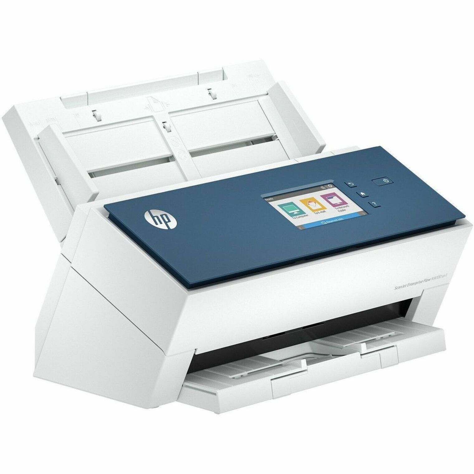 HP Scanjet Enterprise Flow N9000 sn1 Large Format Sheetfed Scanner - 1200 dpi Optical - 80 ppm (Mono) - 80 ppm (Color) - Color, Monochrome, Grayscale Scan - Duplex Scanning - Letter, Legal, Executive, Cut Sheet Paper, Laser Paper, Check, Business Card, Carbonless Form, Carrier Sheet, Inkjet Paper, Pre-punched Paper - Wireless LAN - USB — alternate image3