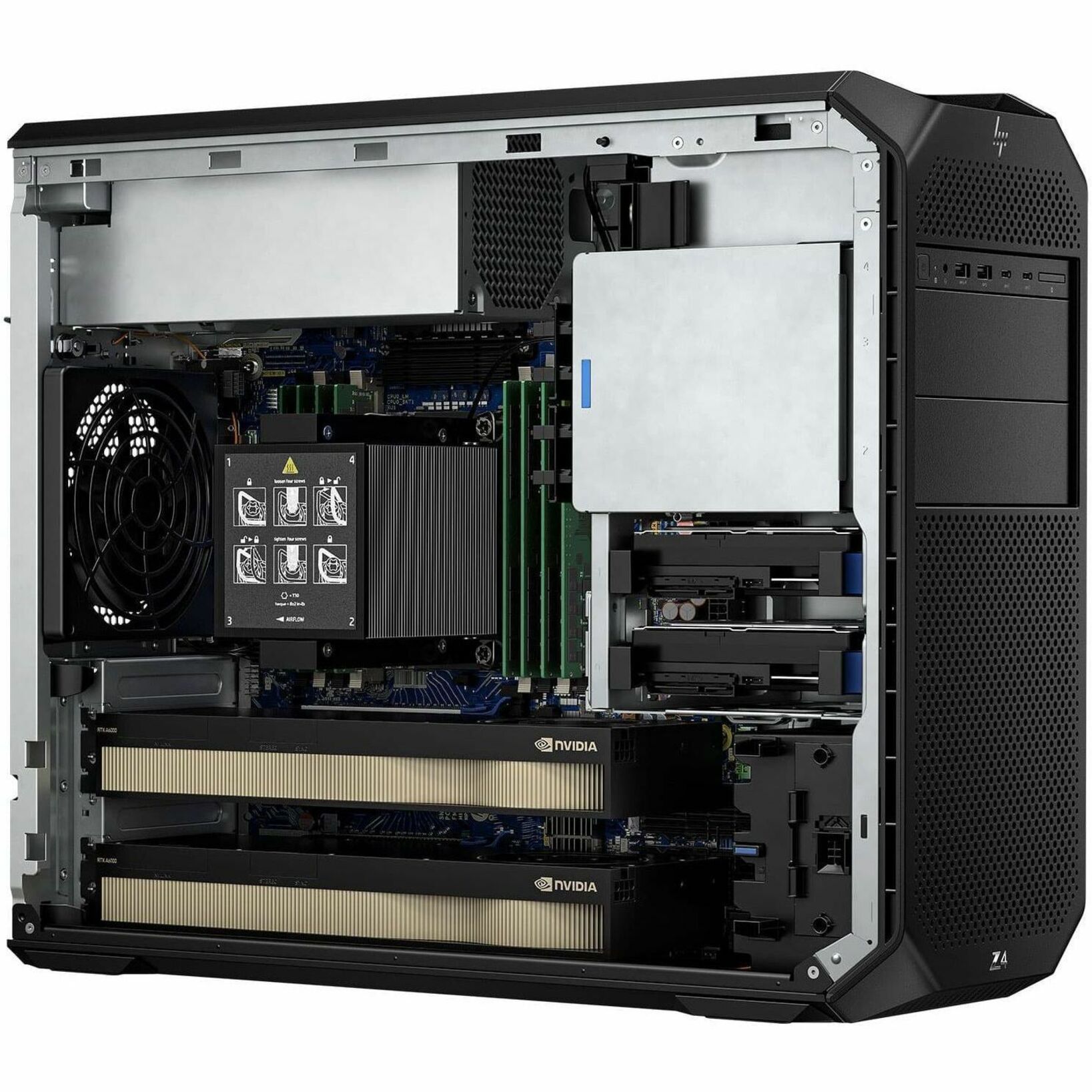 HP Z4 G5 Workstation - 1 x Intel Xeon w3-2435 - 512 GB - Tower - Black - Intel W790 Chip - NVMe, Serial ATA/600 Controller - 0, 1, 5, 10 RAID Levels - Gigabit Ethernet — alternate image1