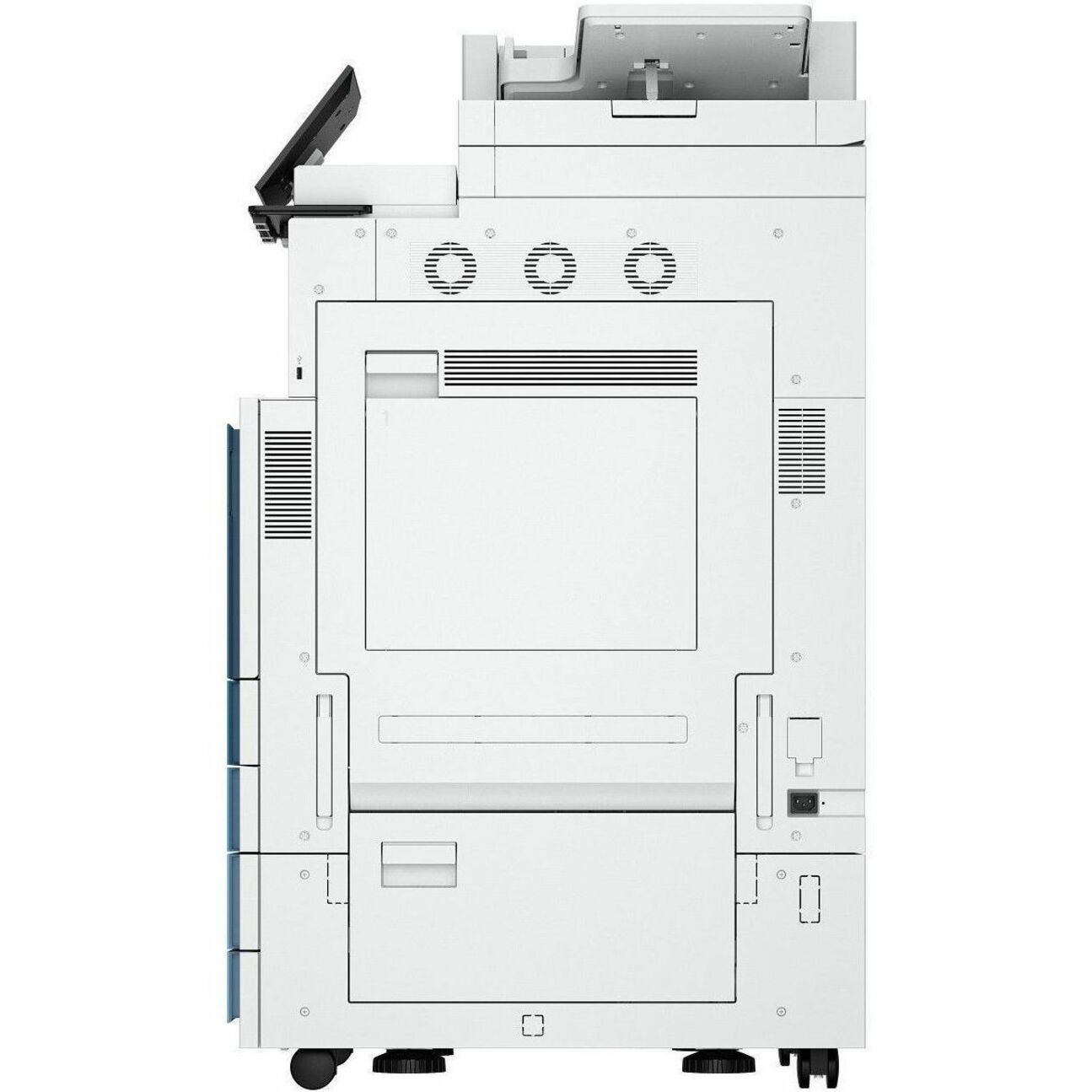 HP LaserJet Enterprise 8801z Wired Laser Multifunction Printer - Color - Copier/Fax/Printer/Scanner - 1200 dpi Print - Automatic Duplex Print - Up to 250000 Pages Monthly - Color CIS, Flatbed/ADF Scanner - Monochrome Fax - Gigabit Ethernet - USB — left