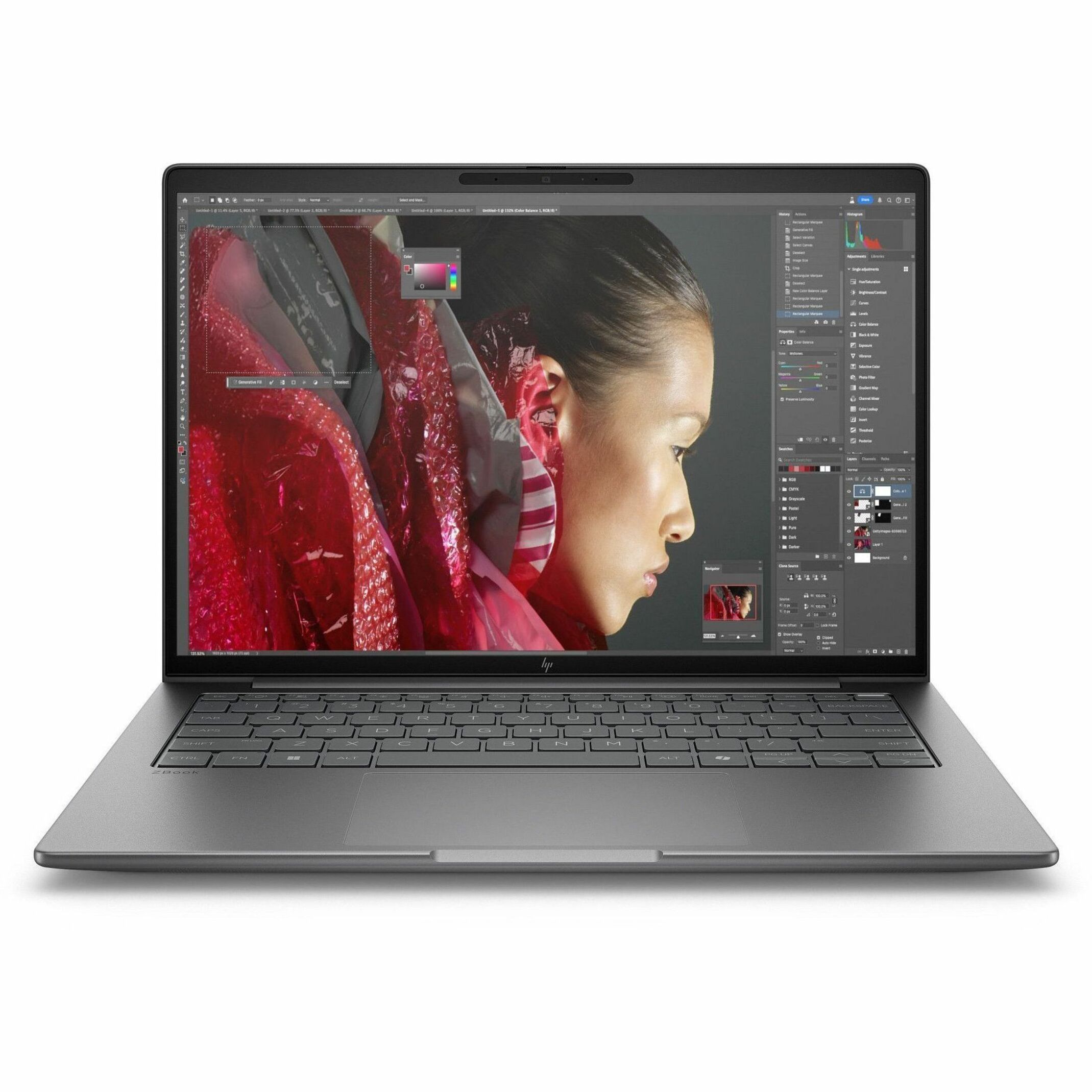 HP ZBook 8 G1i 14" Mobile Workstation - WUXGA - 60 Hz - Intel Core Ultra 7 255H - 32 GB - 512 GB SSD - English Keyboard - Meteor Silver - Intel Chip - 1920 x 1200 - Windows 11 Pro - Intel Arc 140T GPU - Front Camera/Webcam - IEEE 802.11be Wireless LAN Standard — alternate image1