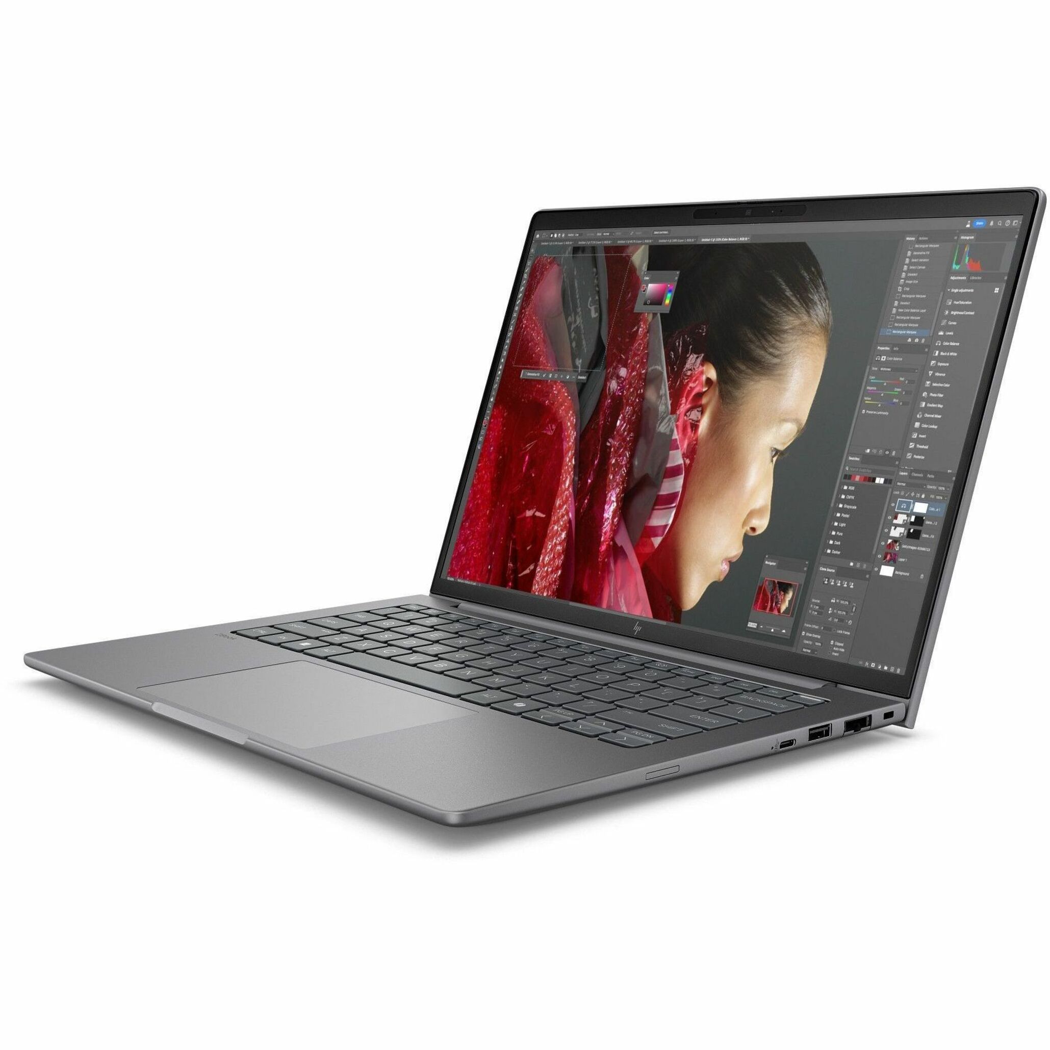 HP ZBook 8 G1i 14" Mobile Workstation - WUXGA - 60 Hz - Intel Core Ultra 7 255H - 32 GB - 512 GB SSD - English Keyboard - Meteor Silver - Intel Chip - 1920 x 1200 - Windows 11 Pro - Intel Arc 140T GPU - Front Camera/Webcam - IEEE 802.11be Wireless LAN Standard — alternate image2