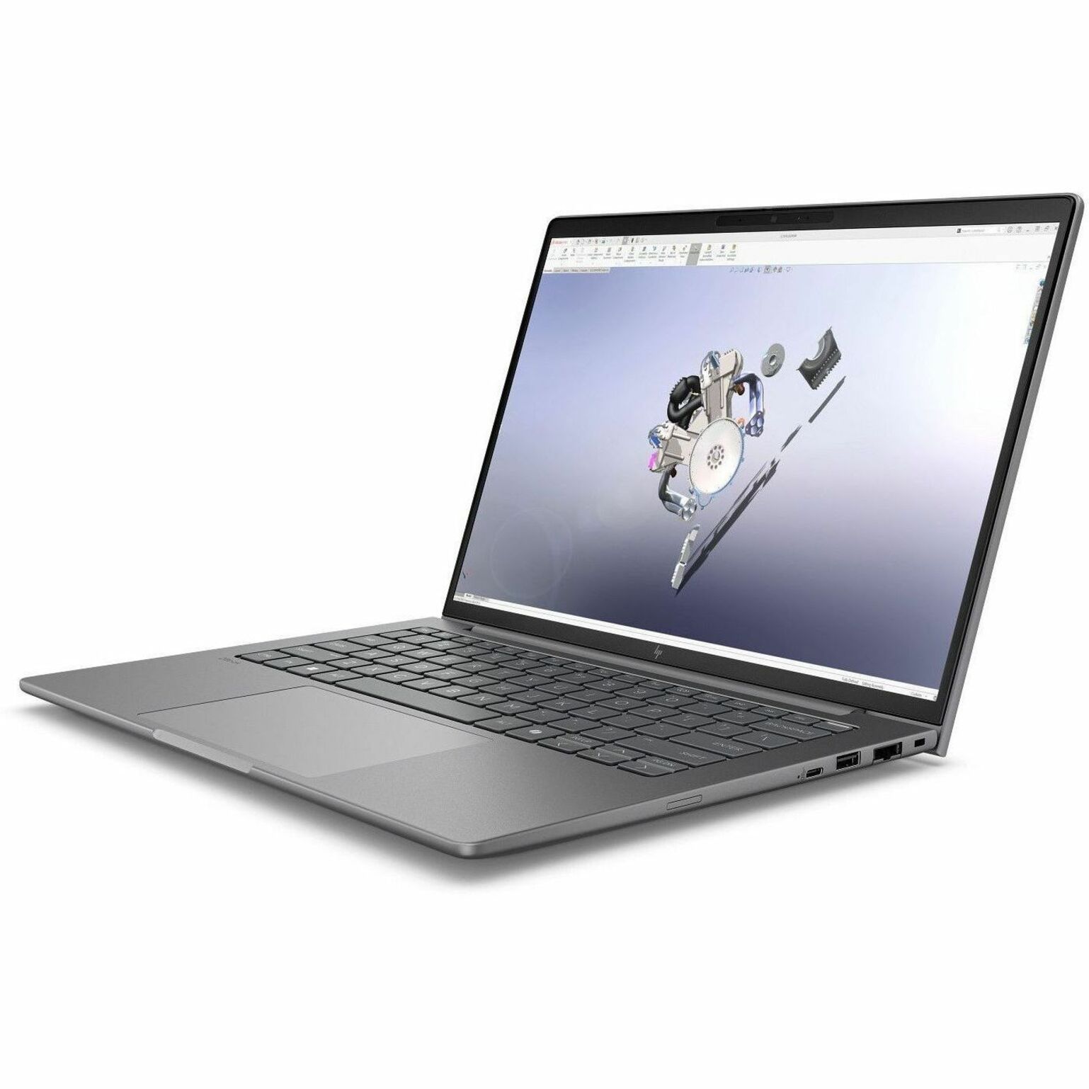 HP ZBook 8 G1i 14" Mobile Workstation - 2.5K - 120 Hz - Intel Core Ultra 7 255H - 32 GB - 512 GB SSD - English Keyboard - Meteor Silver - Intel Chip - 2560 x 1600 - Windows 11 Pro - Intel Arc 140T GPU - In-plane Switching (IPS) Technology - Front Camera/Webcam - IEEE 802.11be Wireless LAN Standard — alternate image5