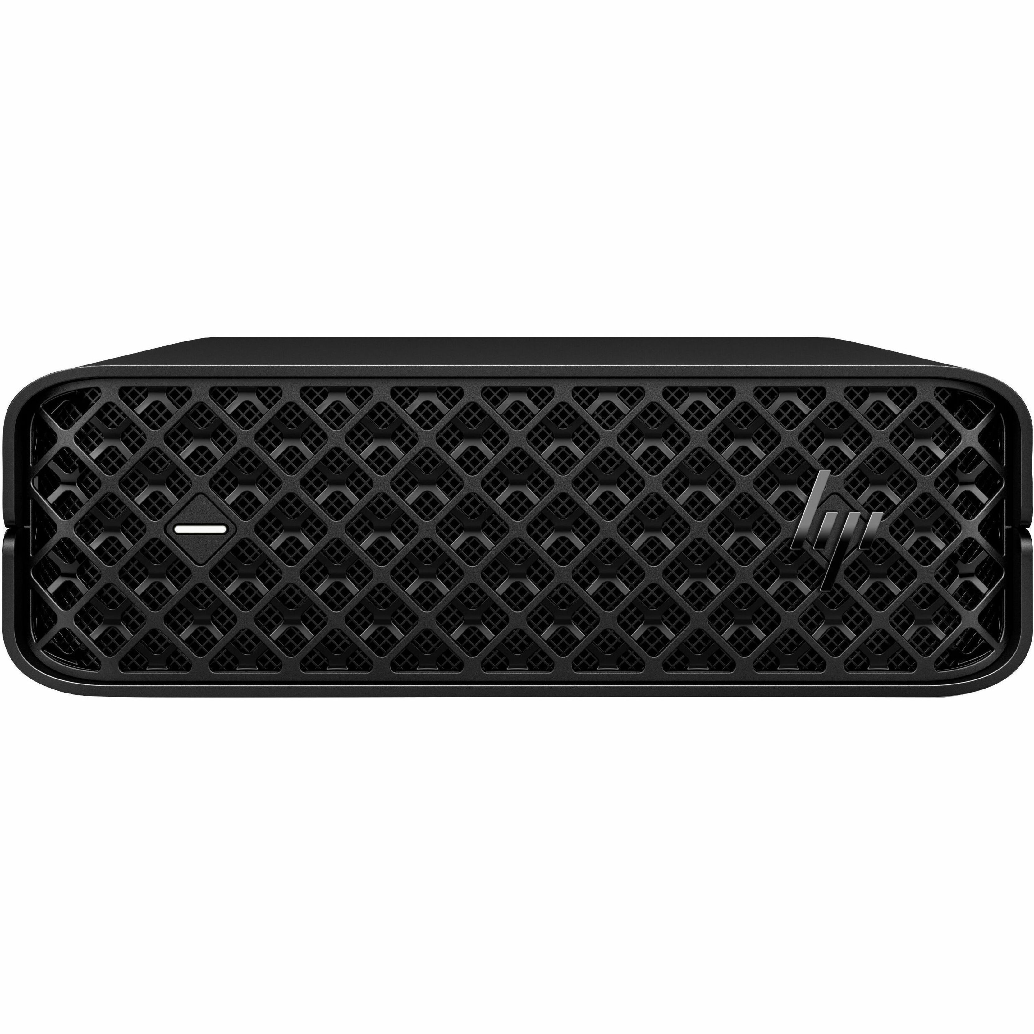HP Z2 Mini G9 Workstation - 1 x Intel Core i7 14th Gen i7-14700 - 32 GB - 512 GB SSD - Mini PC - Intel W680 Chip - NVMe Controller - 0, 1 RAID Levels - Gigabit Ethernet — front
