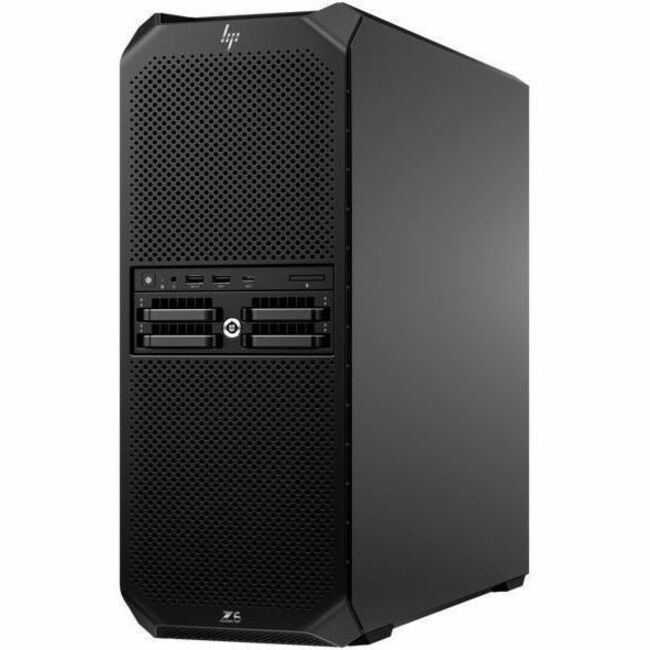 HP Z6 G5 A Workstation - 1 x AMD Ryzen Threadripper PRO 7955WX - 512 GB - 512 GB SSD - Tower - Black - AMD PRO 695 Chip - Serial ATA/600, NVMe Controller - 0, 1, 5, 10 RAID Levels - Gigabit Ethernet — leftmaximum