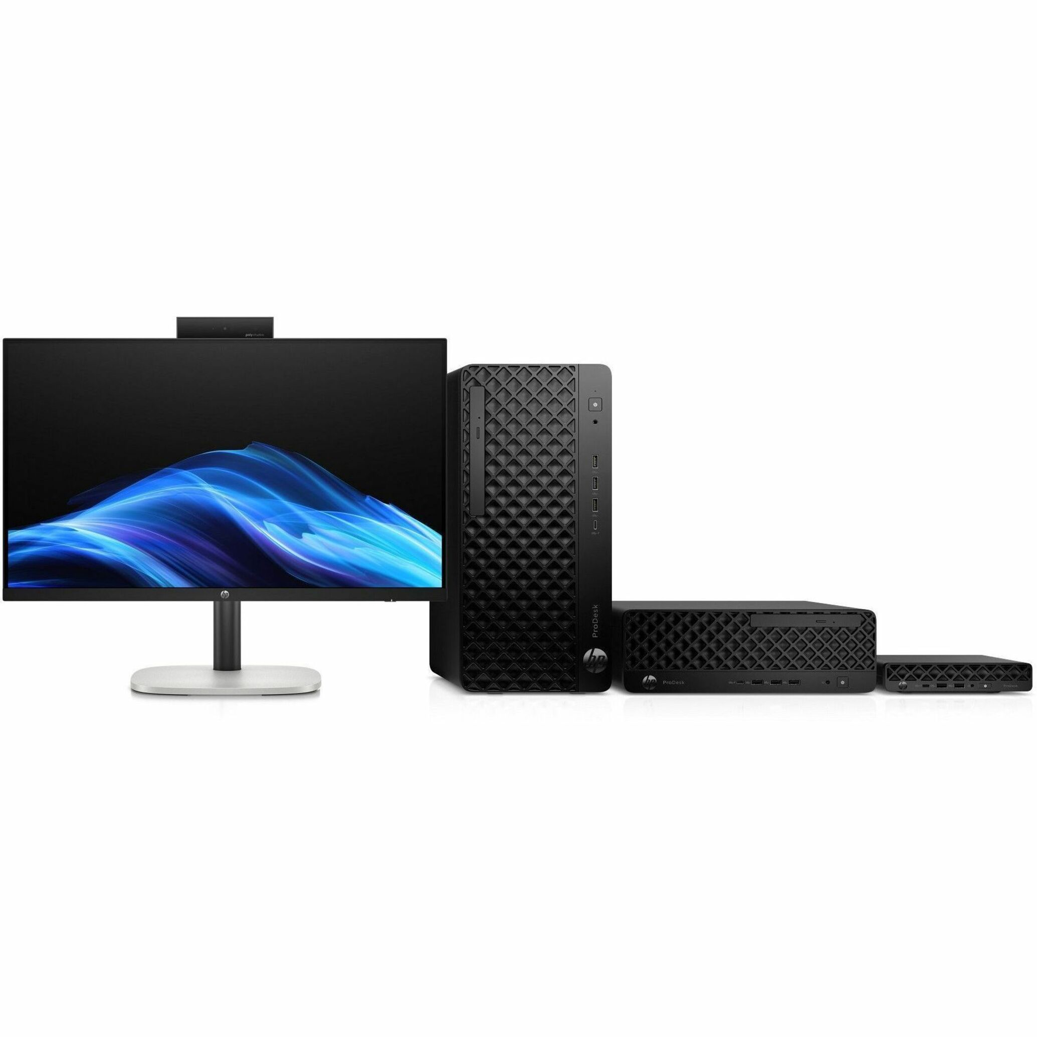 HP ProDesk 4 G1i Desktop Computer - Intel Core Ultra 5 15th Gen 235 - vPro Technology - 32 GB - 512 GB SSD - Small Form Factor - Jack Black - Smart Buy - Intel Q870 Chip - Windows 11 Pro 64-bit - Intel DDR5 SDRAM - English Keyboard - IEEE 802.11ax Wireless LAN - 280 W — alternate image1