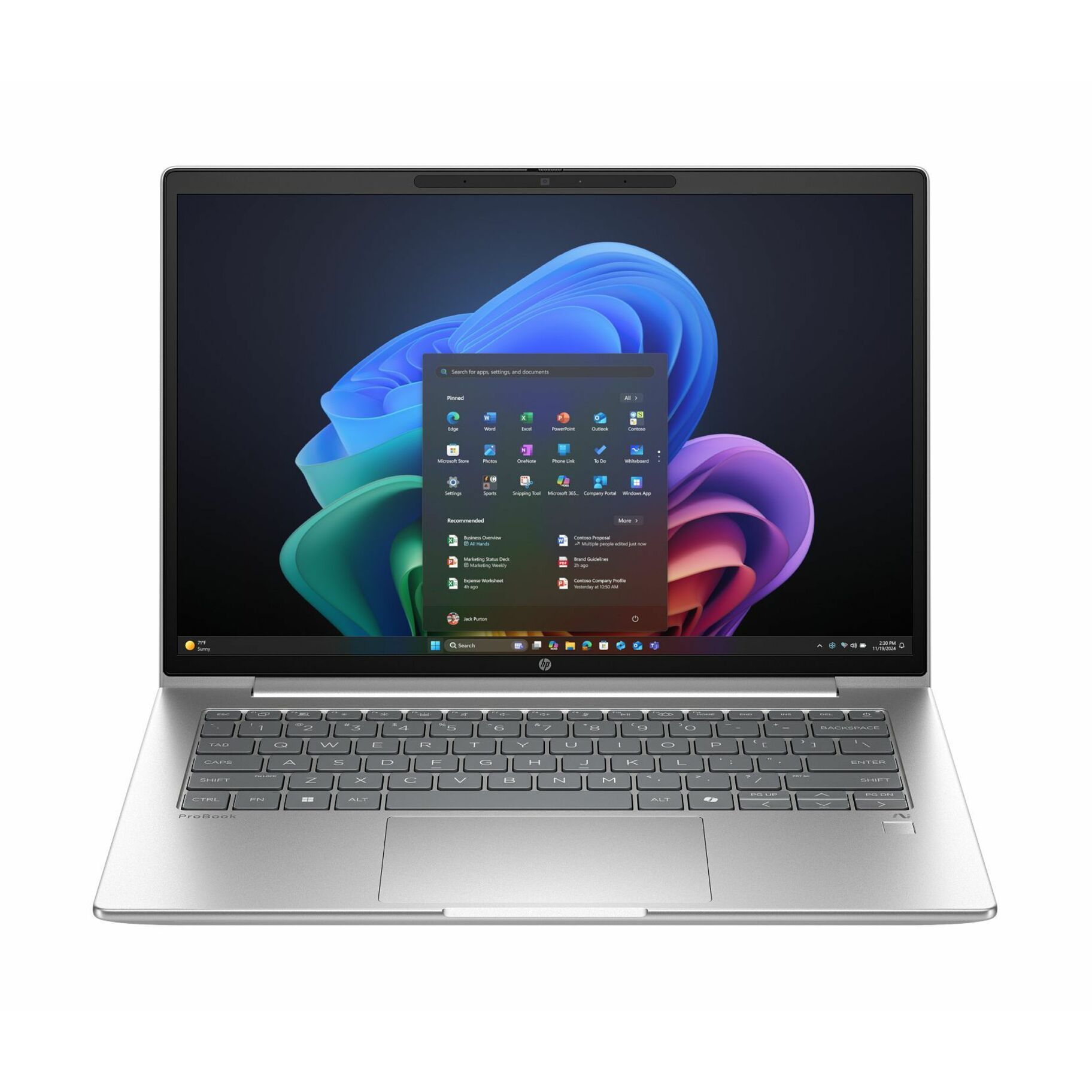 HP ProBook 4 G1q 14" Copilot+ PC Notebook - WUXGA - 60 Hz - Qualcomm Snapdragon X X1-26-100 - 32 GB - 1 TB SSD - English Keyboard - Pike Silver - Qualcomm Chip - 1920 x 1200 - Windows 11 Pro - Qualcomm Adreno - In-plane Switching (IPS) Technology - Front Camera/Webcam - IEEE 802.11ax Wireless LAN Standard