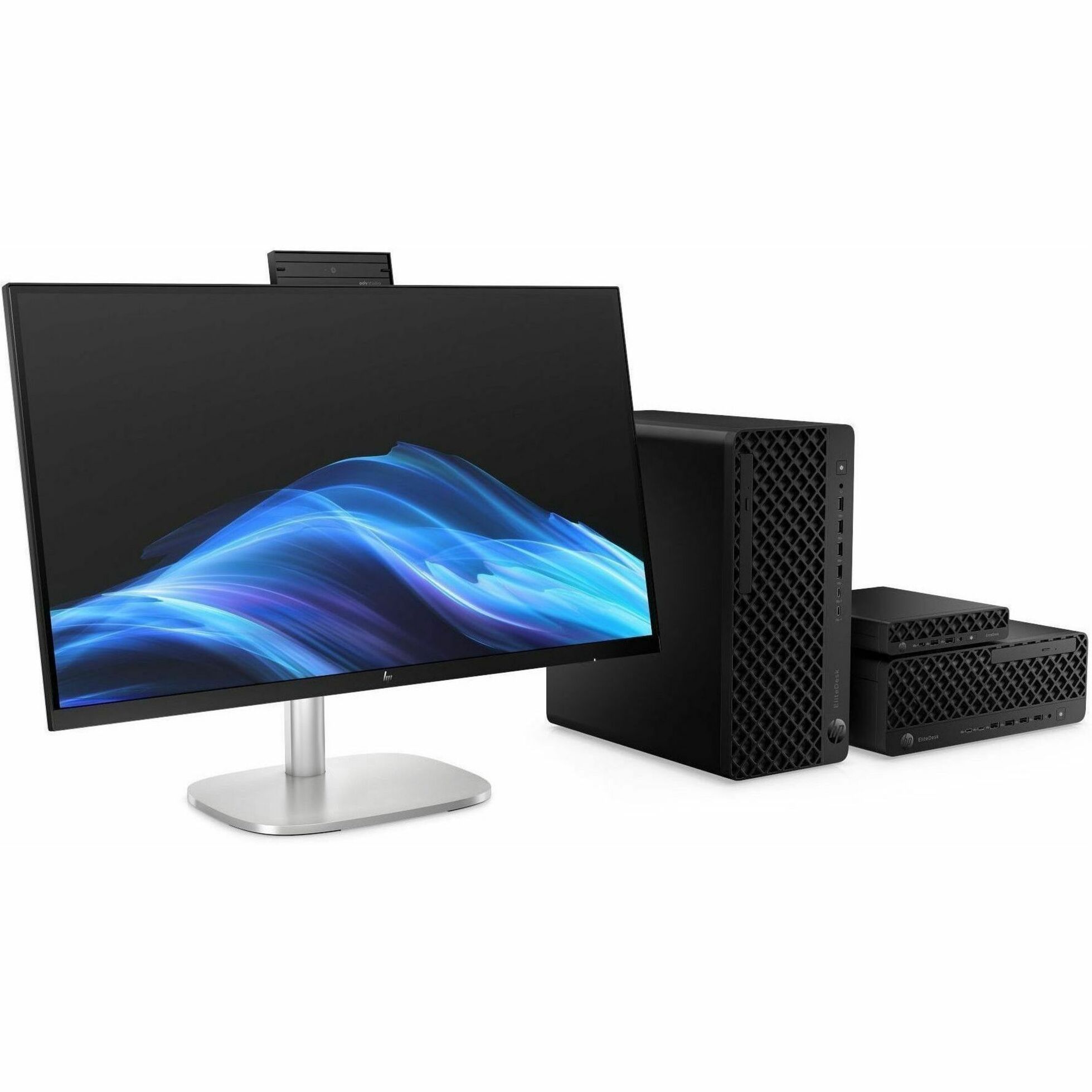 HP EliteDesk 8 G1i Desktop Computer - Intel Core Ultra 7 265 - vPro Technology - 32 GB - 512 GB SSD - Small Form Factor - Jack Black - Smart Buy - Intel Q870 Chip - Windows 11 Pro - Intel Iris Xe Graphics DDR5 SDRAM - English Keyboard - IEEE 802.11be Wireless LAN - 280 W — alternate image1
