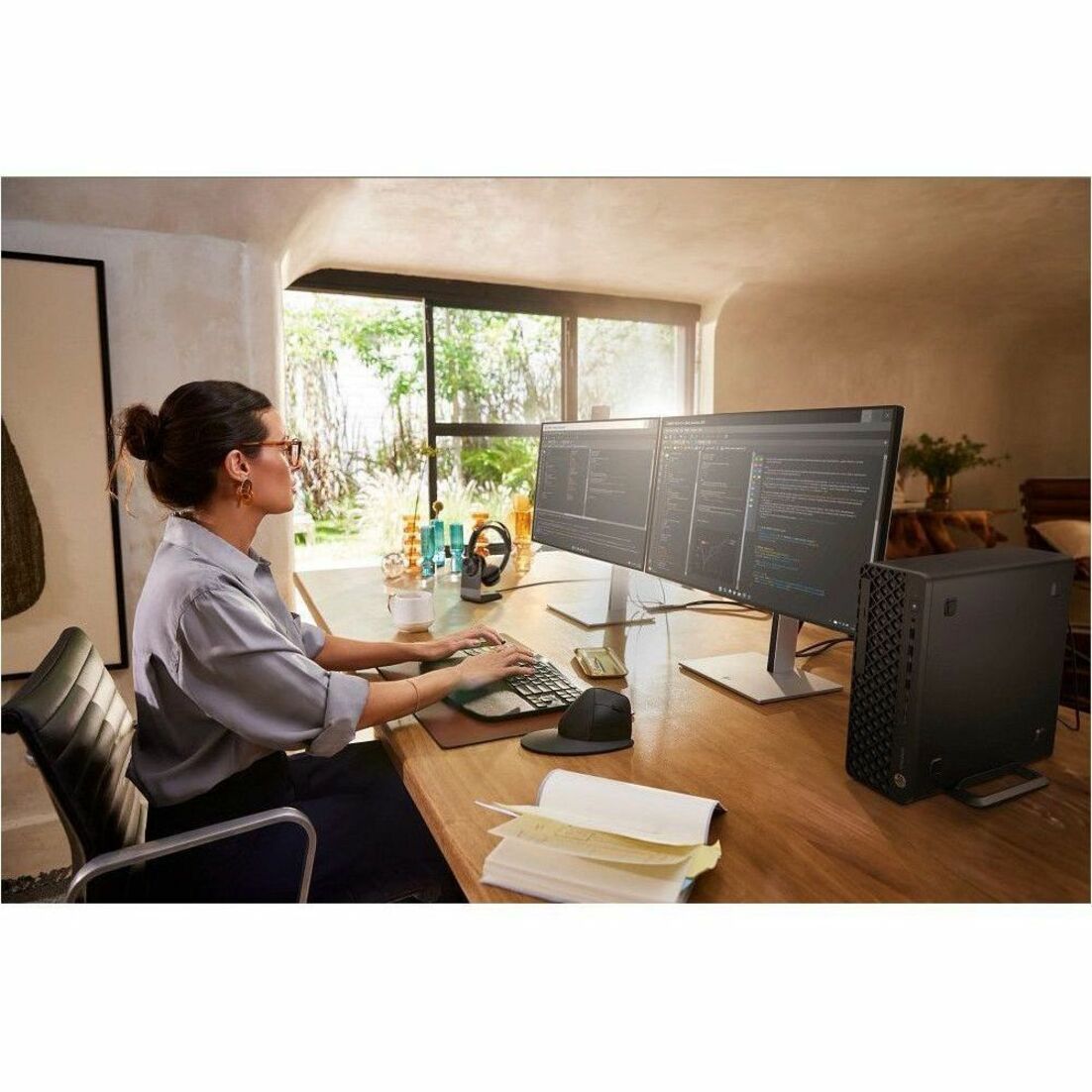 HP EliteDesk 8 G1i Desktop Computer - Intel Core Ultra 9 285 - vPro Technology - 64 GB - 1 TB SSD - Small Form Factor - Jack Black - Smart Buy - Intel Q870 Chip - Windows 11 Pro - Intel Iris Xe Graphics DDR5 SDRAM - English Keyboard - IEEE 802.11be Wireless LAN - 280 W — alternate image4