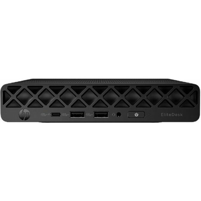 HP EliteDesk 8 G1i Desktop Computer - Intel Core Ultra 7 265T - vPro Technology - 16 GB - 256 GB SSD - Desktop Mini - Jack Black - Intel Q870 Chip - Windows 11 Pro - Intel DDR5 SDRAM - English Keyboard - IEEE 802.11be Wireless LAN - 90 W
