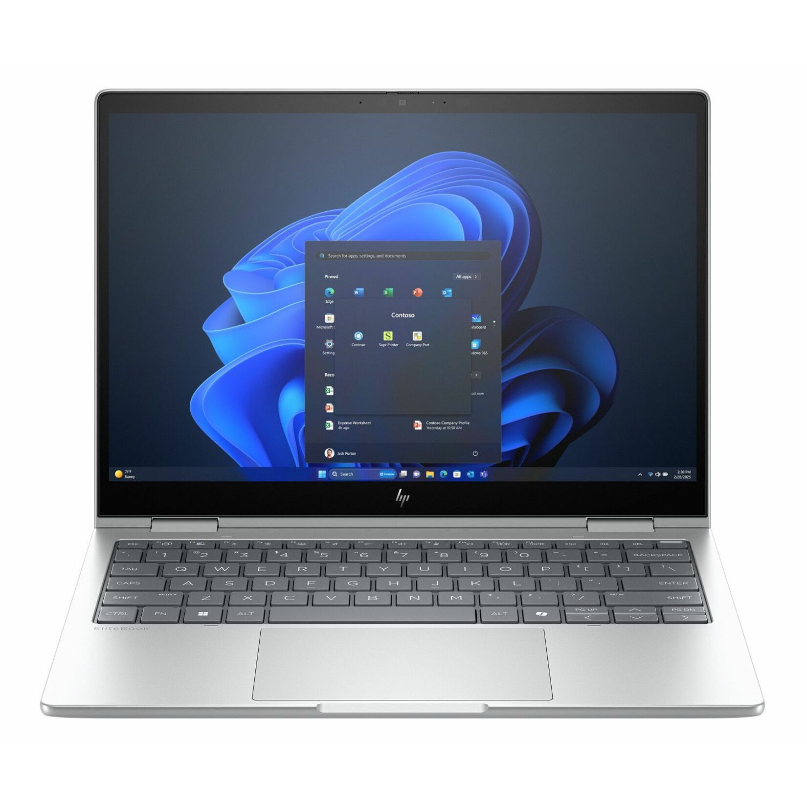 HP EliteBook 8 Flip G1i 13.3" Touchscreen Convertible 2 in 1 Notebook - WUXGA - Intel Core Ultra 5 235U - 32 GB - 512 GB SSD - Glacier Silver - Intel Chip - 1920 x 1200 - Windows 11 Pro - Intel - In-plane Switching (IPS) Technology - Front Camera/Webcam - IEEE 802.11ax Wireless LAN Standard