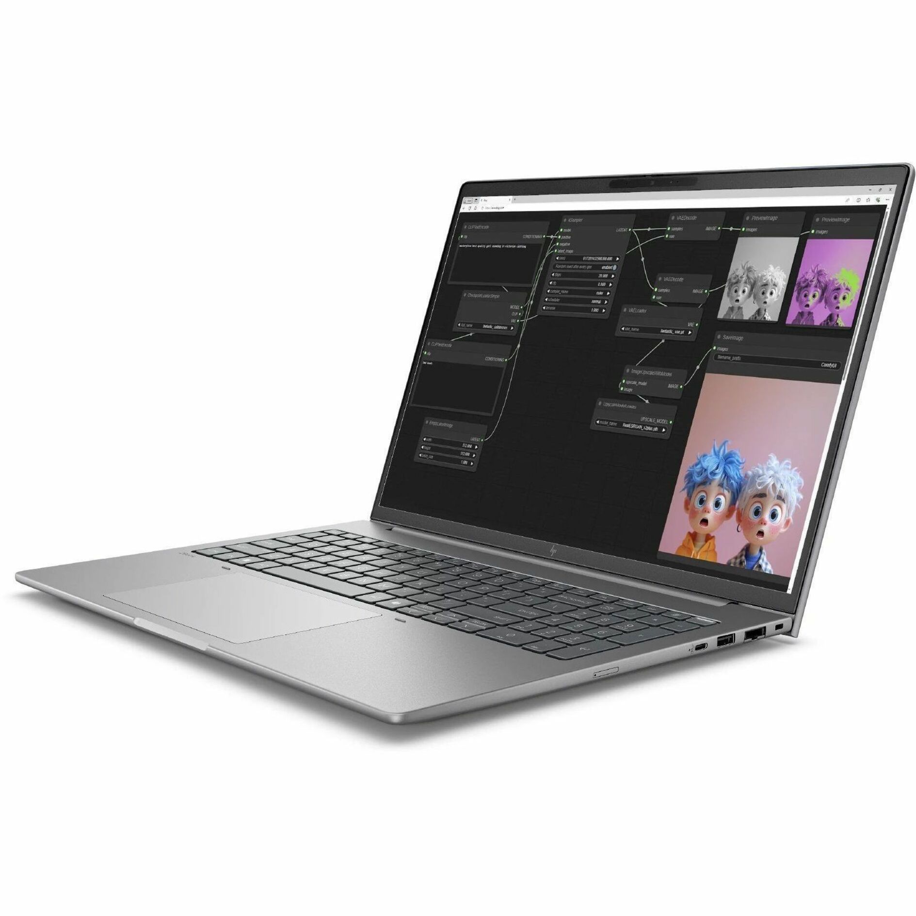 HP ZBook 8 G1ah 14" Mobile Workstation - WUXGA - AMD Ryzen 5 PRO 230 - 16 GB - 512 GB SSD - English Keyboard - Meteor Silver - AMD Chip - 1920 x 1200 - Windows 11 Pro - AMD Radeon 760M Graphics - In-plane Switching (IPS) Technology - Front Camera/Webcam - IEEE 802.11be Wireless LAN Standard — alternate image3