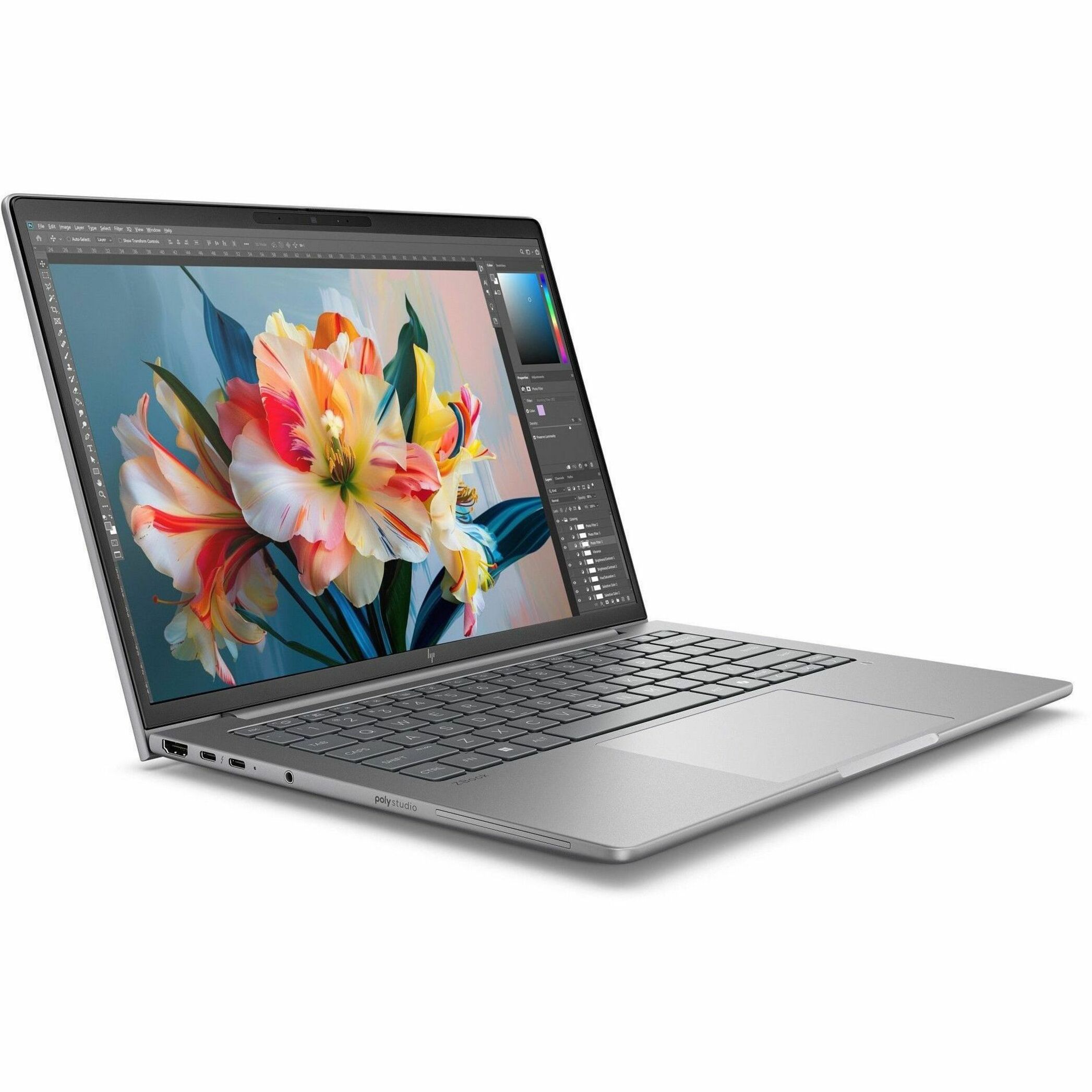 HP ZBook 8 G1i 14" Mobile Workstation - WUXGA - Intel Core Ultra 5 235H - vPro Technology - 16 GB - 512 GB SSD - English Keyboard - Meteor Silver - Intel Chip - 1920 x 1200 - Windows 11 Pro - Intel Arc 140T GPU with 4 GB, NVIDIA RTX 500 Ada Generation - In-plane Switching (IPS) Technology - Front Camera/Webcam - IEEE 802.11be Wireless LAN Standard — alternate image4