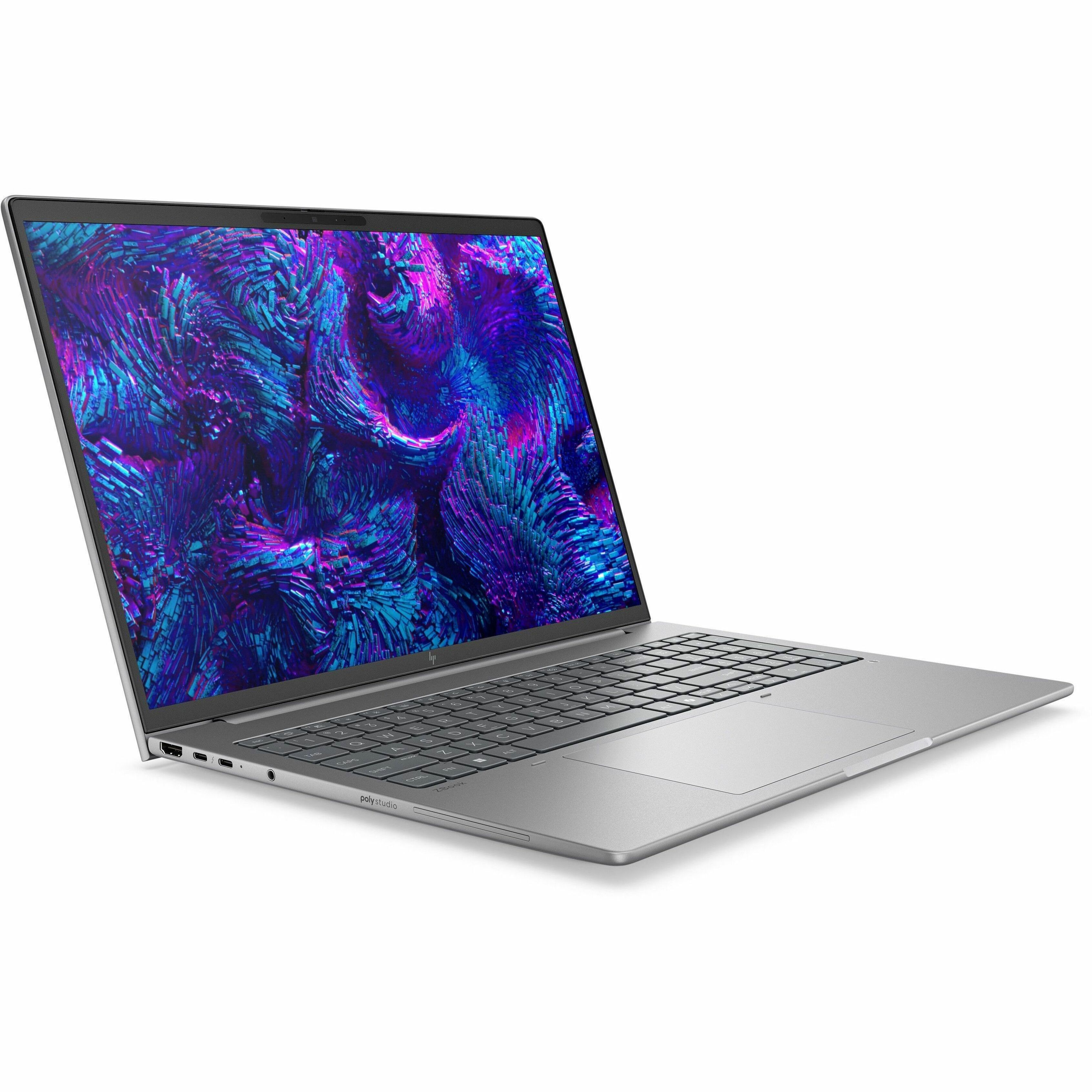 HP ZBook 8 G1i 16" Mobile Workstation - WUXGA - Intel Core Ultra 7 265H - vPro Technology - 32 GB - 512 GB SSD - English, French Keyboard - Meteor Silver - Intel Chip - 1920 x 1200 - Windows 11 Pro - Intel Arc 140T GPU with 4 GB, NVIDIA RTX 500 Ada Generation - In-plane Switching (IPS) Technology - Front Camera/Webcam - IEEE 802.11be Wireless LAN Standard — alternate image10