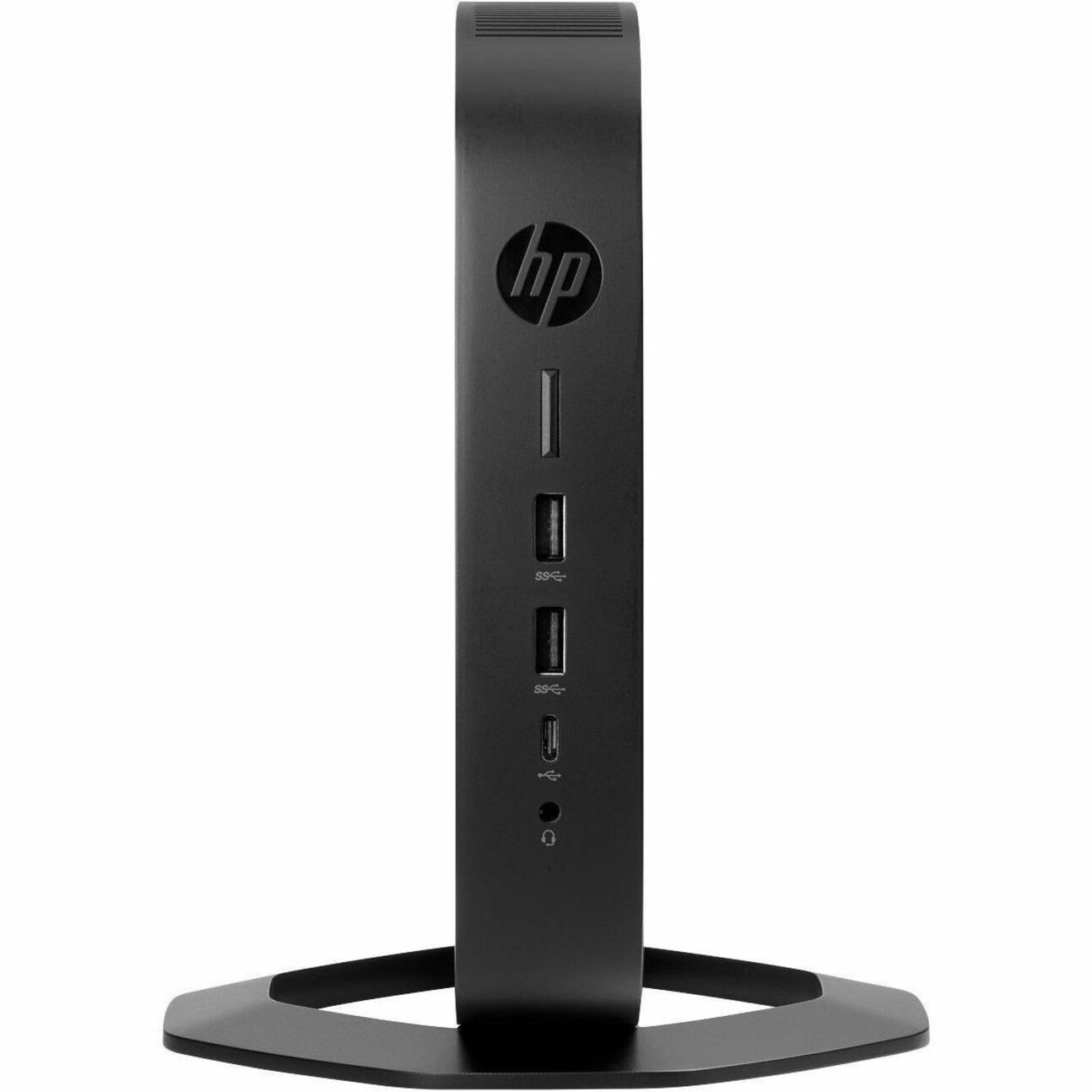 HP t640 Small Form Factor Thin Client - AMD Ryzen R1505G Dual-core (2 Core) 2.40 GHz - AMD Chip - 8 GB RAM DDR4 SDRAM - AMD Radeon Vega 3 Graphics - Windows 10 IoT Enterprise - DisplayPort - 7 Total USB Port(s) - 2 USB 2.0 Port(s) - USB Type-C - 45 W — front