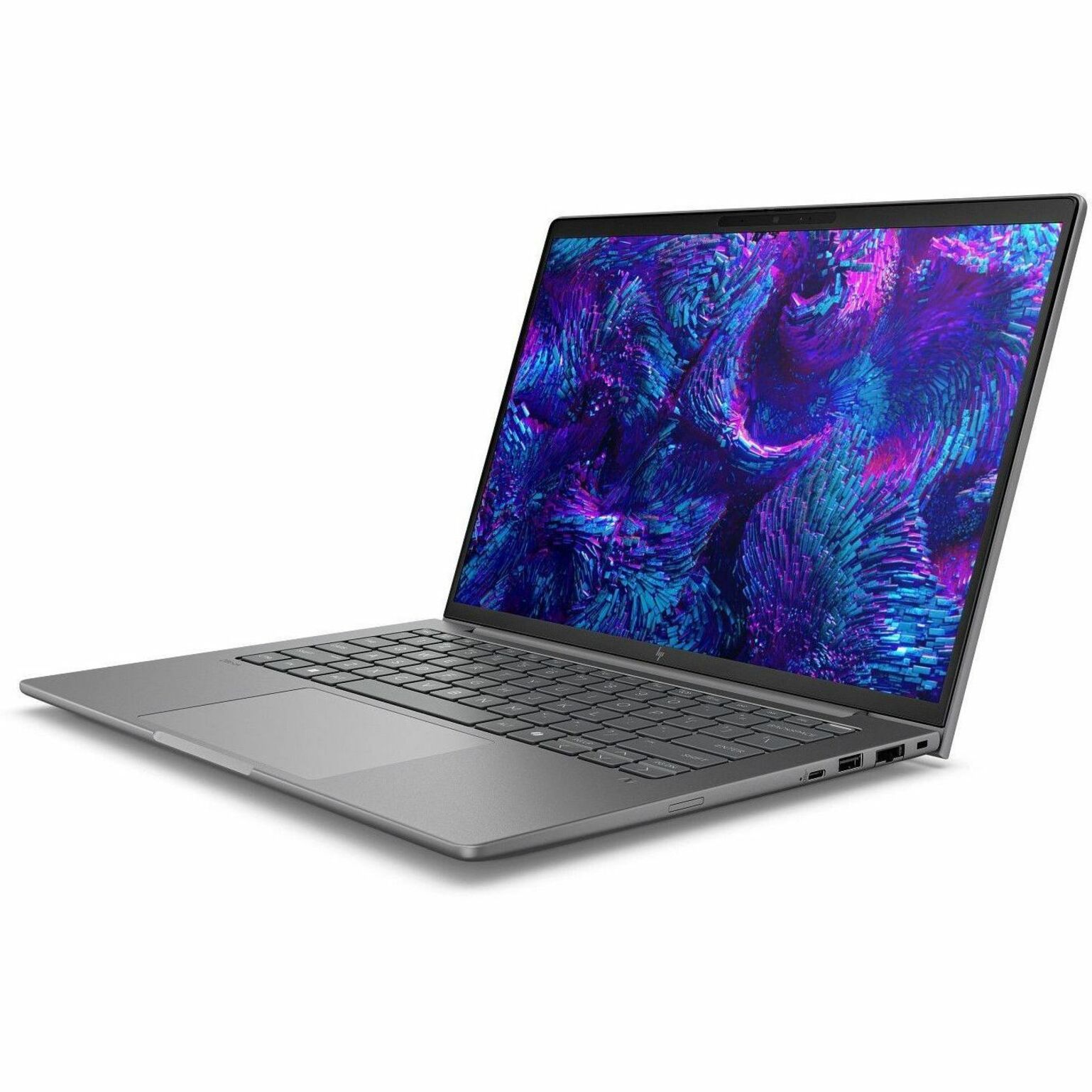 HP ZBook 8 G1i 14" Mobile Workstation - WUXGA - 60 Hz - Intel Core Ultra 7 255H - 32 GB - 1 TB SSD - English Keyboard - Meteor Silver - Intel Chip - 1920 x 1200 - Windows 11 Pro - Intel Arc 140T GPU with 4 GB, NVIDIA RTX 500 Ada Generation - In-plane Switching (IPS) Technology - Front Camera/Webcam - IEEE 802.11be Wireless LAN Standard — left