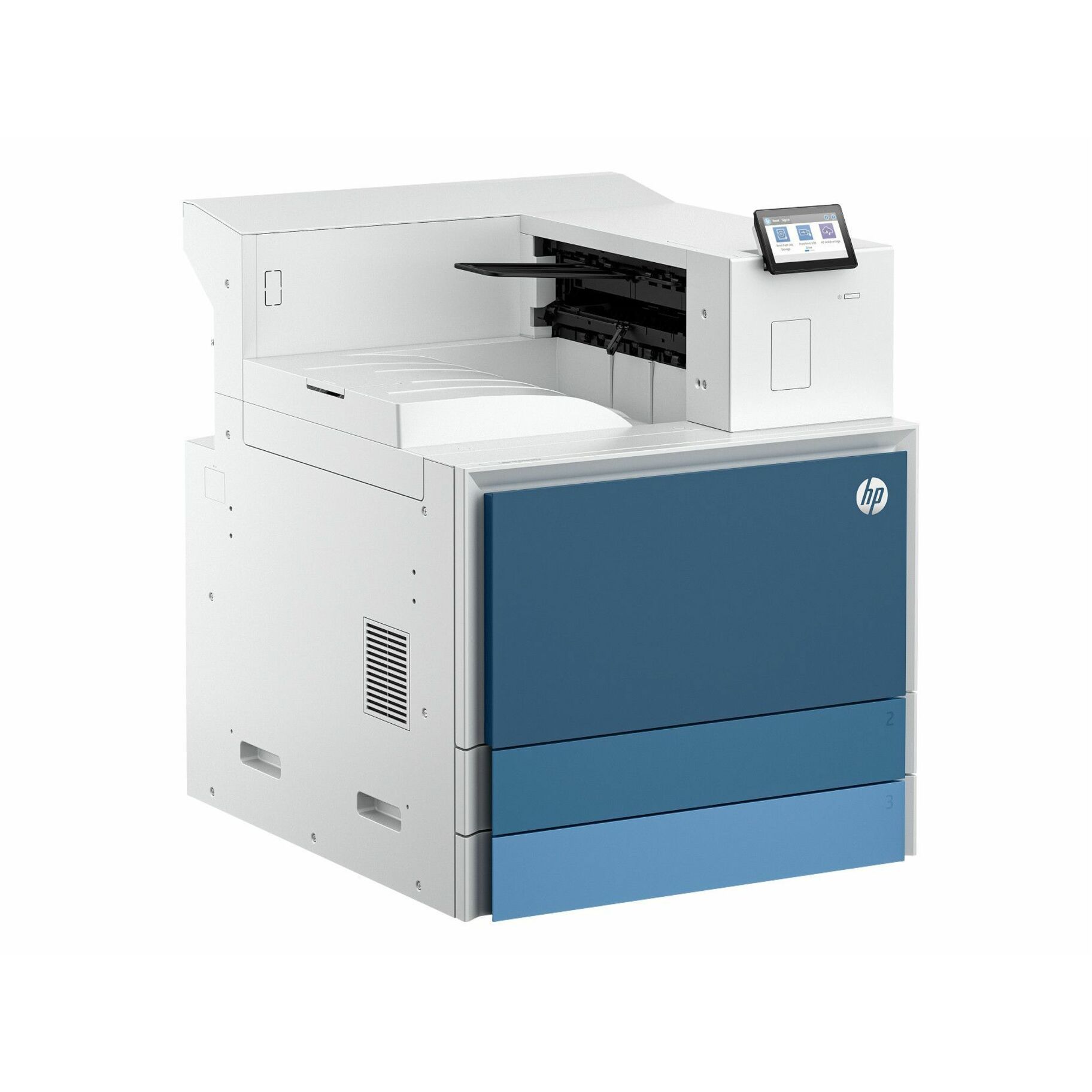 HP LaserJet Enterprise 8501dn Wired/Wireless Laser Printer - Monochrome - 70 ppm Mono - 1200 x 1200 dpi Print - Automatic Duplex Print - 2180 Sheets Input - Ethernet - Apple AirPrint, Mopria, Wi-Fi Direct - 250000 Pages Duty Cycle - Plain Paper Print - Gigabit Ethernet - USB