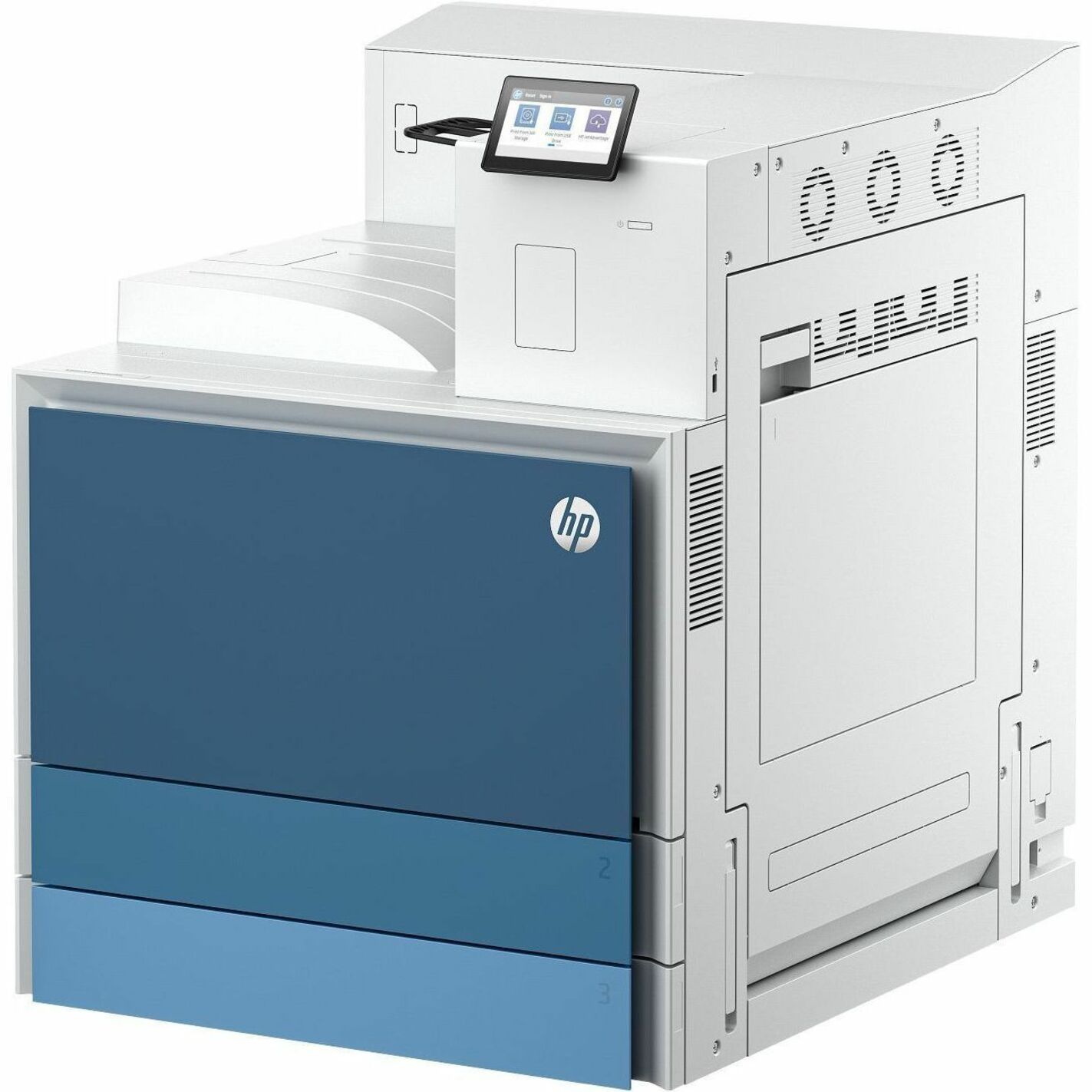 HP LaserJet Enterprise 8501dn Wired Laser Printer - Color - 1200 x 1200 dpi Print - Automatic Duplex Print - Ethernet - 250000 Pages Duty Cycle - Plain Paper Print - Gigabit Ethernet - USB — leftmaximum