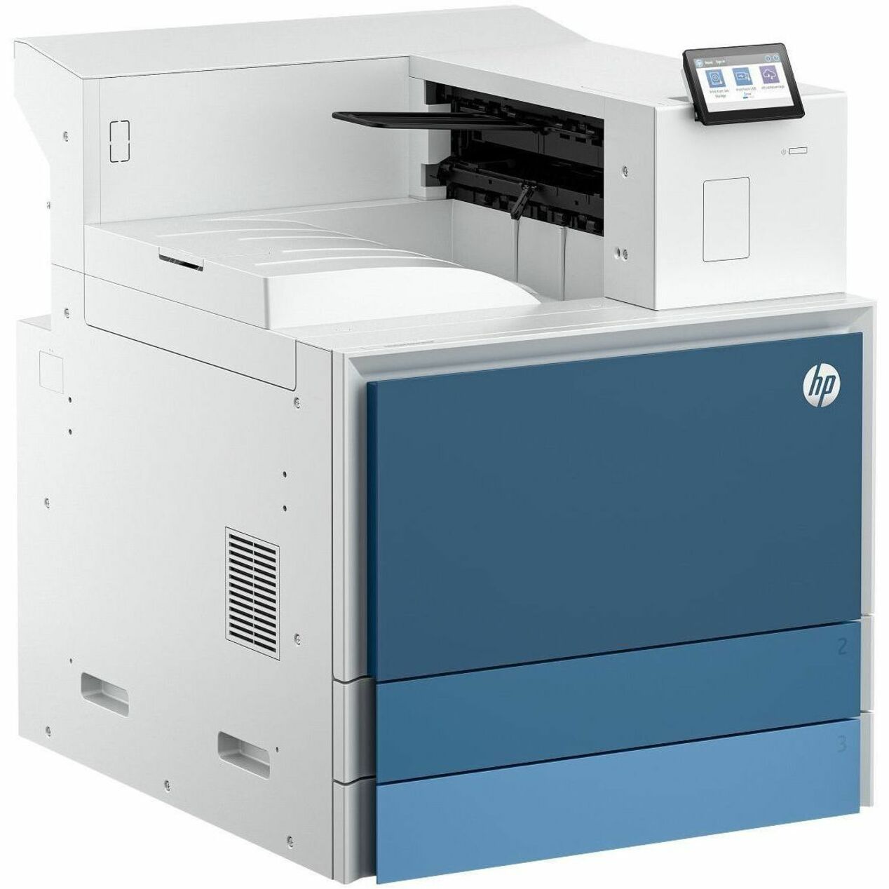 HP LaserJet Enterprise 8501dn Wired Laser Printer - Color - 1200 x 1200 dpi Print - Automatic Duplex Print - Ethernet - 250000 Pages Duty Cycle - Plain Paper Print - Gigabit Ethernet - USB — right