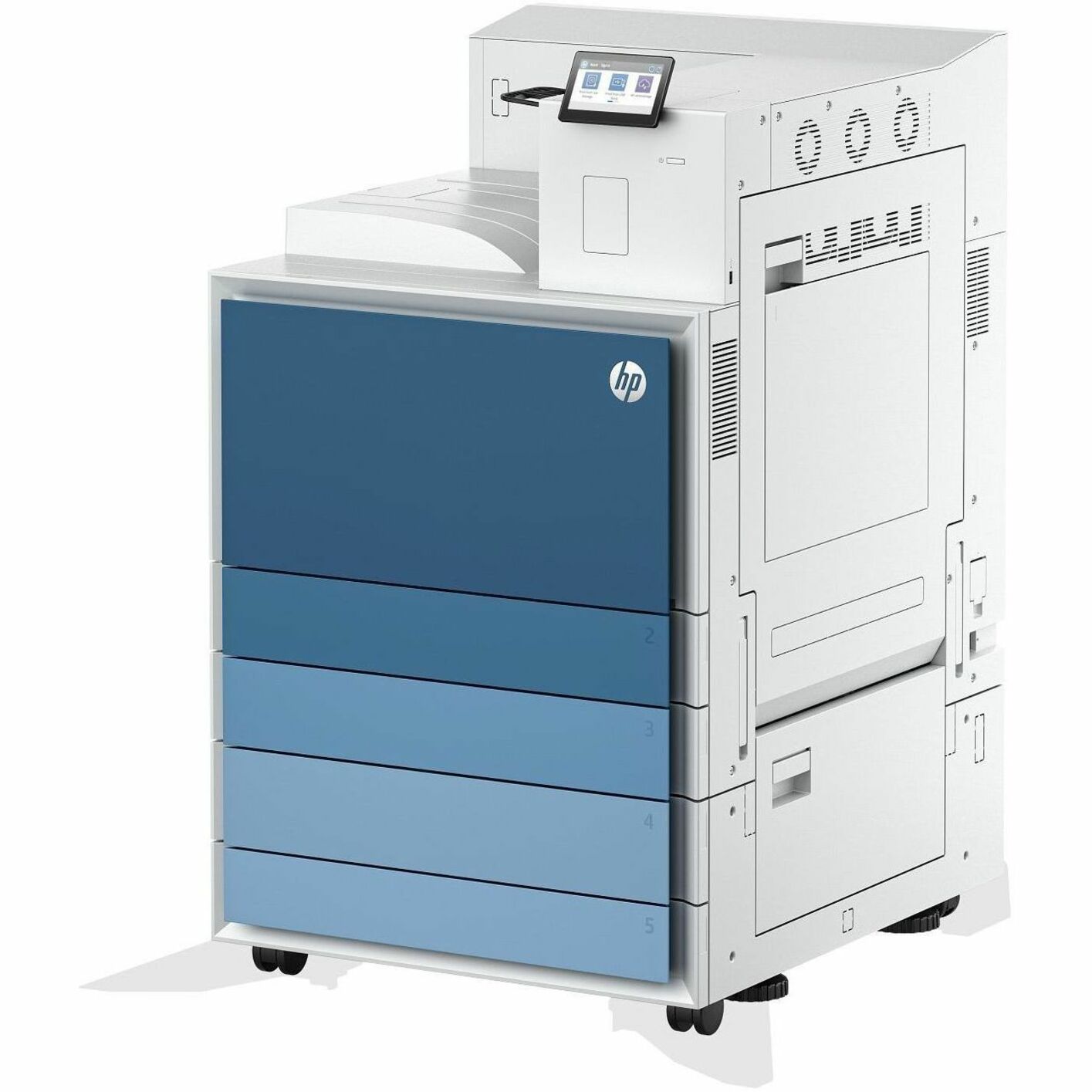 HP LaserJet Enterprise 8501x Wired Laser Printer - Color - 1200 x 1200 dpi Print - Automatic Duplex Print - Ethernet - 250000 Pages Duty Cycle - Plain Paper Print - Gigabit Ethernet - USB — leftmaximum