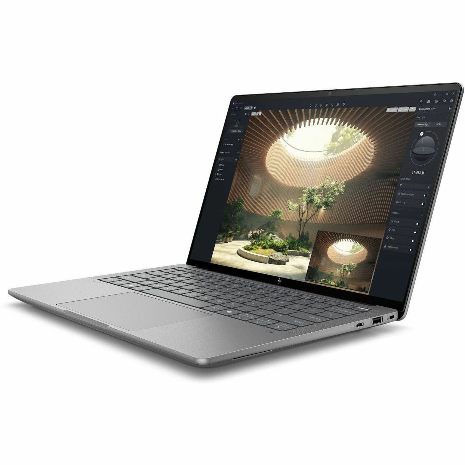 HP ZBook Ultra G1a 14" Touchscreen Copilot+ PC Mobile Workstation - 2.8K - AMD Ryzen AI MAX PRO 390 - 64 GB - 2 TB SSD - English Keyboard - Meteor Silver - AMD Chip - 2880 x 1800 - Windows 11 Pro - AMD Radeon 8050S Graphics - In-plane Switching (IPS) Technology, BrightView - Front Camera/Webcam - IEEE 802.11be Wireless LAN Standard — alternate image1