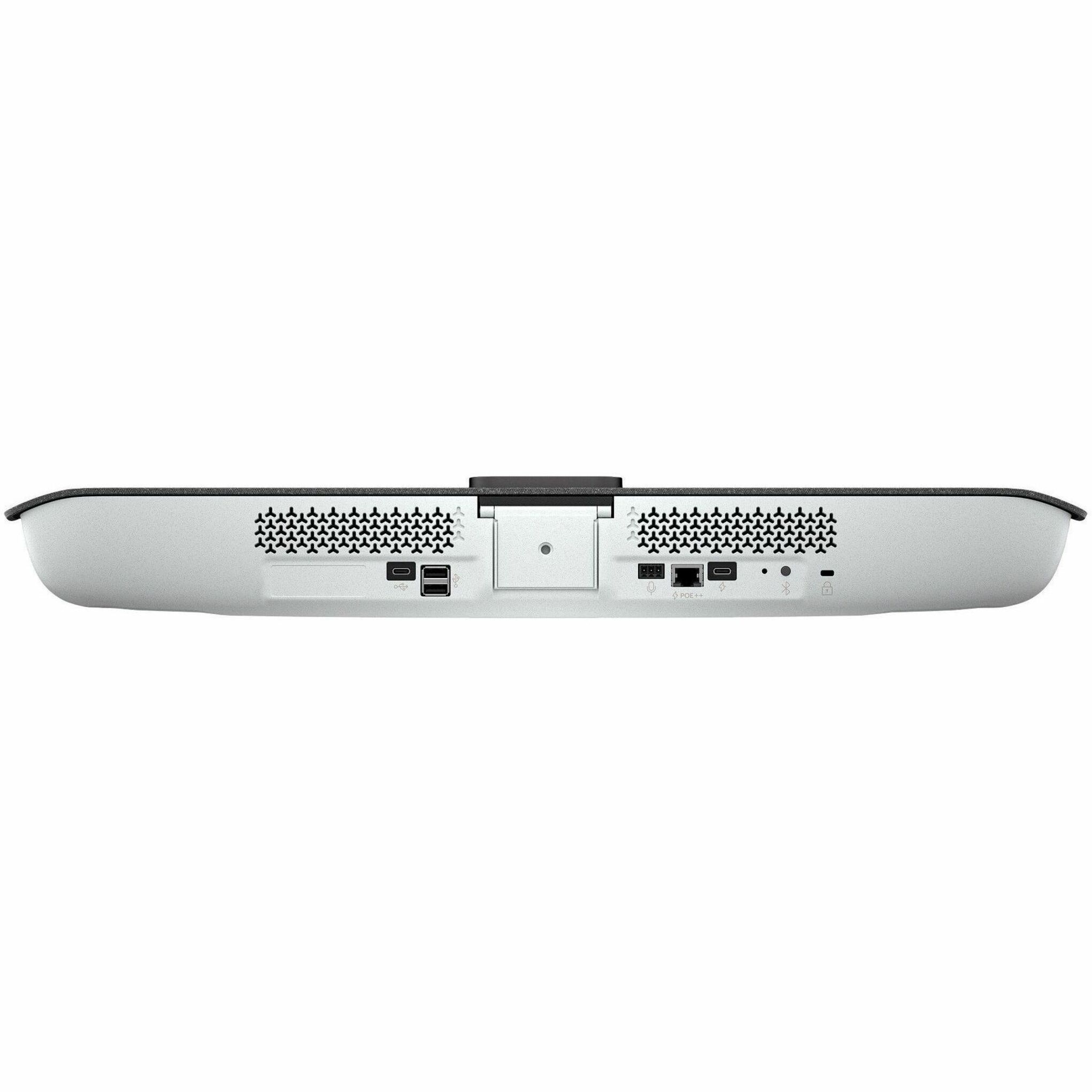 Poly Studio V12 USB Video Bar w/USB-C 65W Power Adapter and Power Cord GSA/TAA - For Video Conferencing, Collaboration Space, Meeting Space - Small Room Size Supported - Network (RJ-45) - USB - Gigabit Ethernet - Wireless LAN - Internal Speaker(s) - Internal Microphone(s) - TAA Compliant — alternate image3