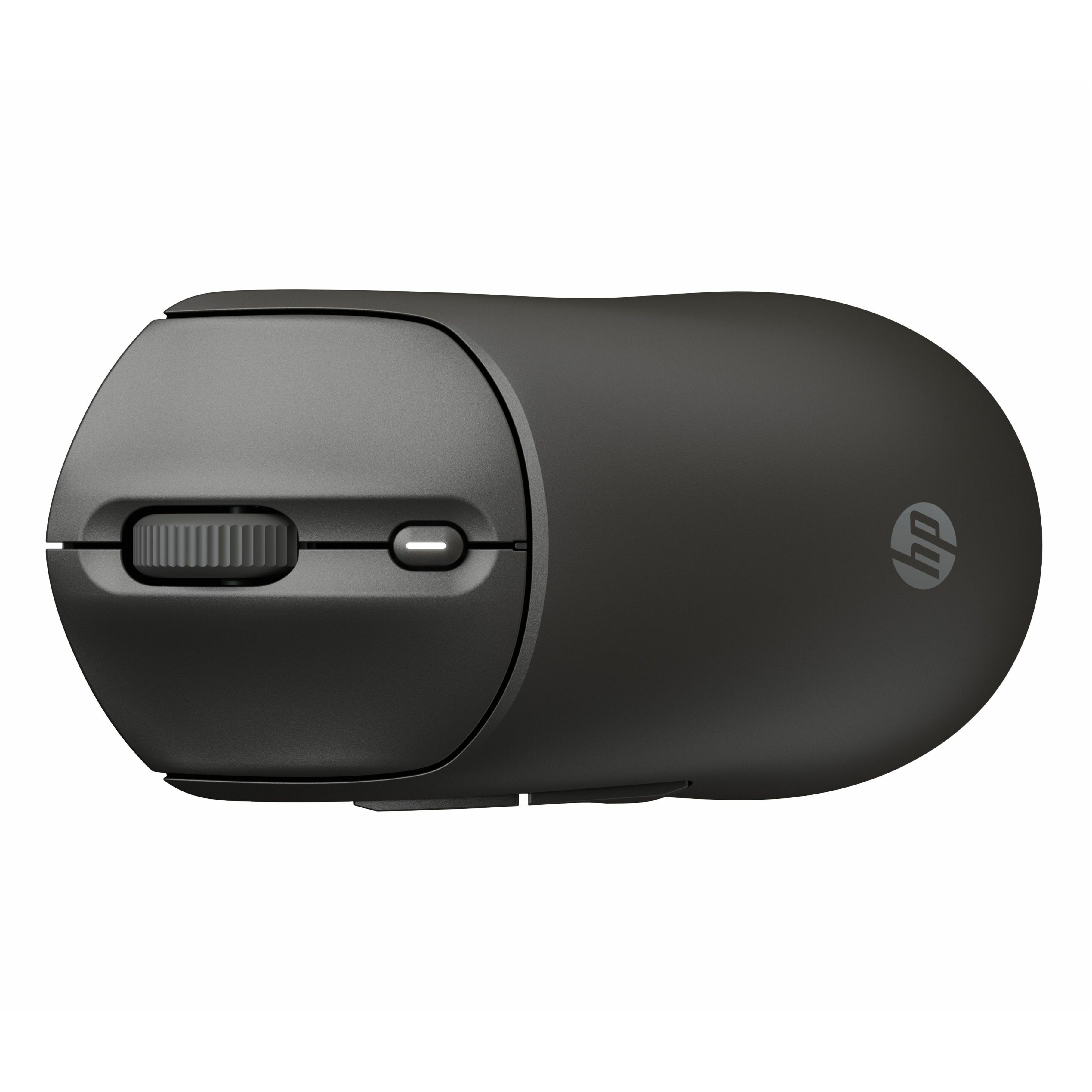 HP 400 Quiet Wireless Mouse - Multi Surface - Wireless - 32.81 ft - Bluetooth/Radio Frequency - 2.40 GHz - Black - USB Type A - 6000 dpi - Scroll Wheel - 5 Button(s) - Symmetrical - 1 x AA Battery Supported