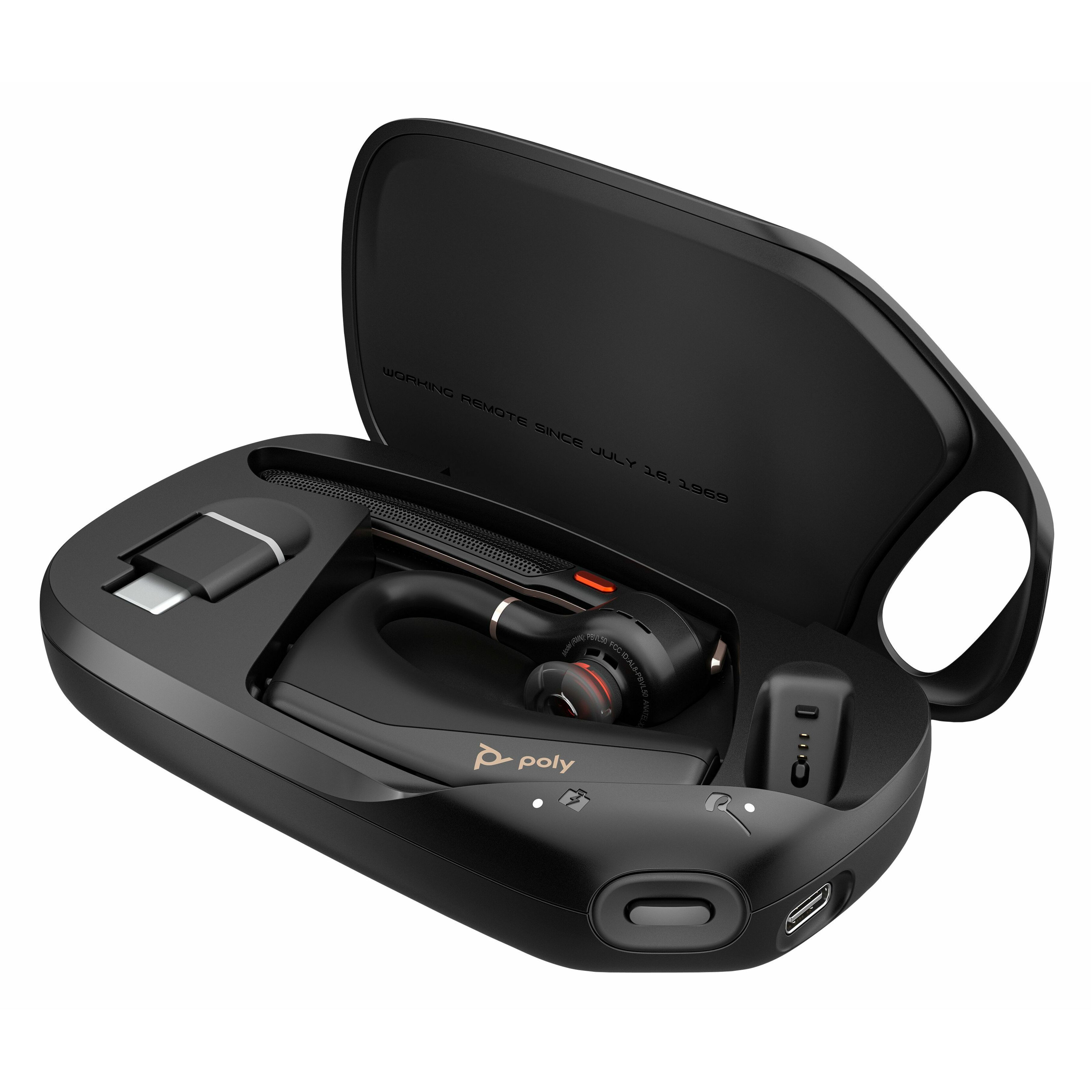 Poly Voyager Legend 50-M Headset UC - Mono - Wireless - Bluetooth - 98.4 ft - 16 Ohm - 100 Hz to 20 kHz - Earbud, Behind-the-ear, Over-the-ear - Monaural - In-ear - Noise Cancelling Microphone - Noise Canceling - Black - TAA Compliant