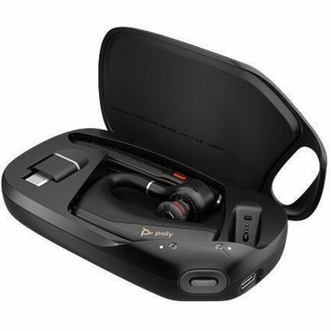 Poly Voyager Legend 50 Headset UC TAA - Mono - USB Type C - True Wireless - Bluetooth - 98.4 ft - 16 Ohm - Earbud, Behind-the-ear, Over-the-ear - Monaural - In-ear - Noise Cancelling Microphone - Noise Canceling - Black - TAA Compliant — alternate image1