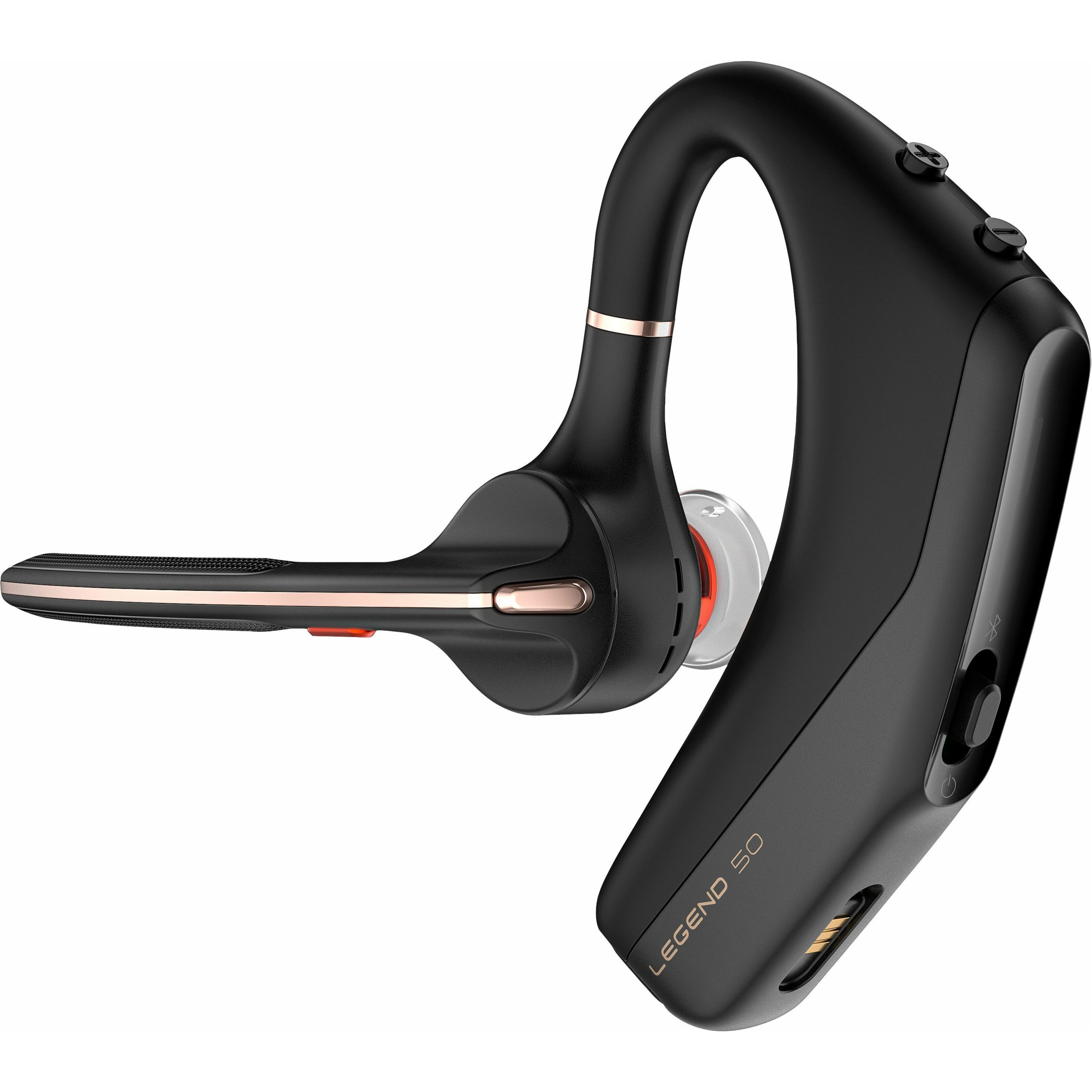 Poly Voyager Legend 50 Headset UC TAA - Mono - USB Type C - True Wireless - Bluetooth - 98.4 ft - 16 Ohm - Earbud, Behind-the-ear, Over-the-ear - Monaural - In-ear - Noise Cancelling Microphone - Noise Canceling - Black - TAA Compliant