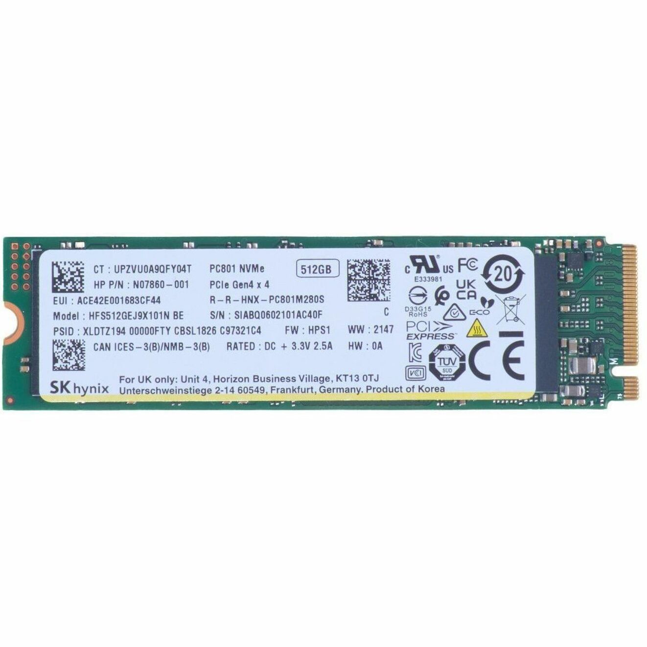 HP 512 GB Solid State Drive