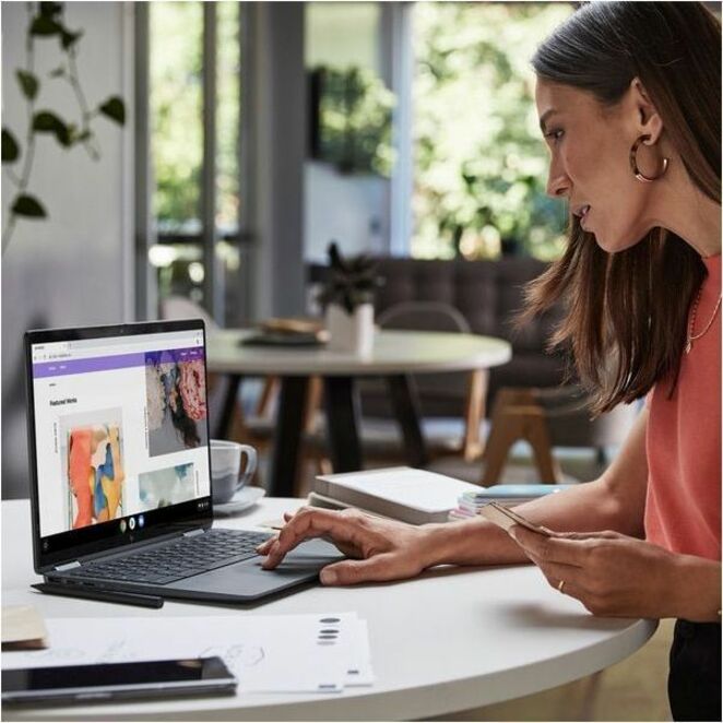 HP Elite Dragonfly 13.5" Touchscreen Convertible 2 in 1 Chromebook - 2K - Intel Core i5 12th Gen i5-1245U - vPro Technology - 16 GB - 512 GB SSD - Slate Blue - Intel Chip - 2256 x 1504 - ChromeOS - Intel Iris X? Graphics - In-plane Switching (IPS) Technology, BrightView - Front Camera/Webcam - IEEE 802.11ax Wireless LAN Standard — life style