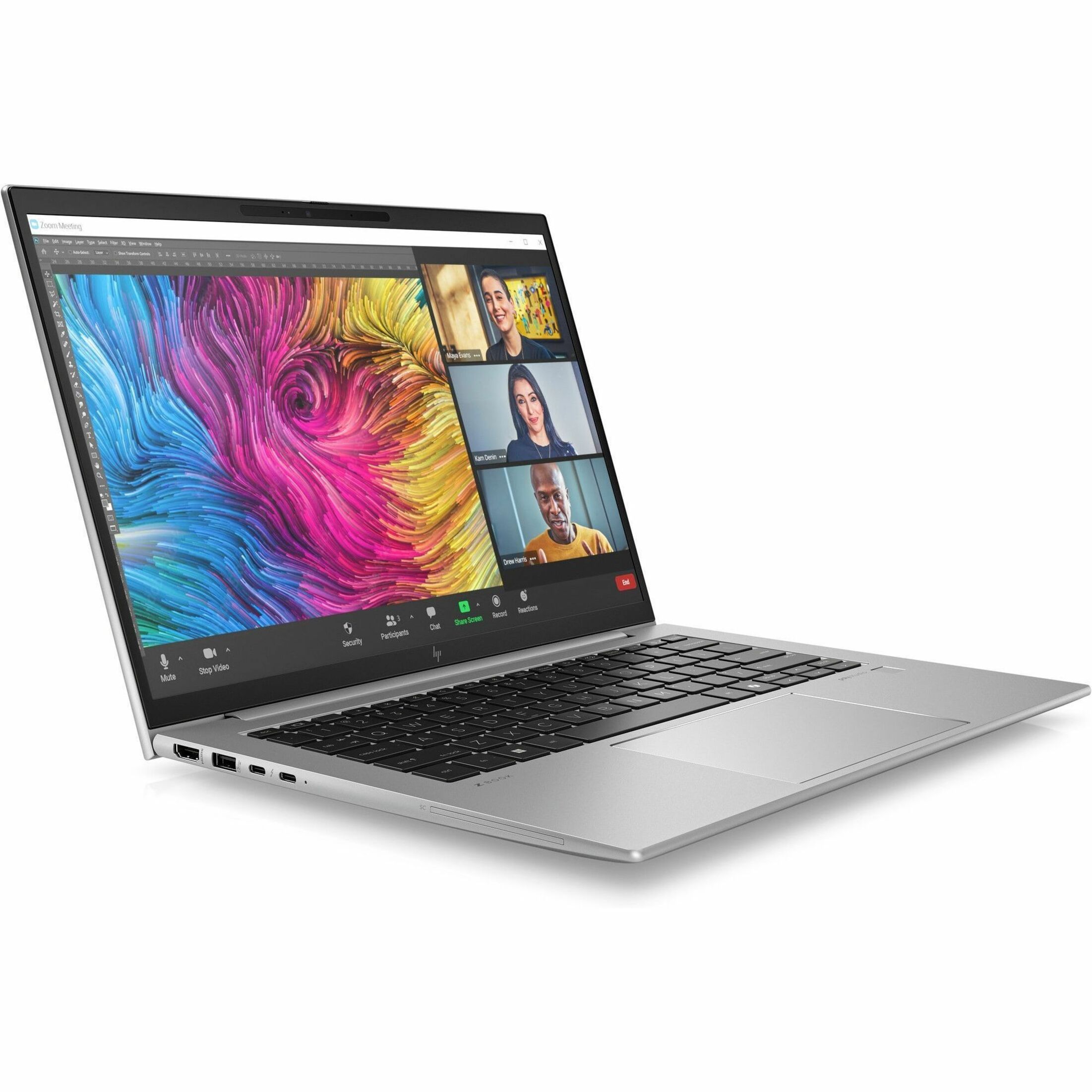 HP ZBook Firefly G11 16" Mobile Workstation - WUXGA - 60 Hz - Intel Core Ultra 7 1st Gen 165H - 32 GB - 512 GB SSD - Intel Chip - 1920 x 1200 - In-plane Switching (IPS) Technology - Front Camera/Webcam - IEEE 802.11ax Wireless LAN Standard — alternate image1