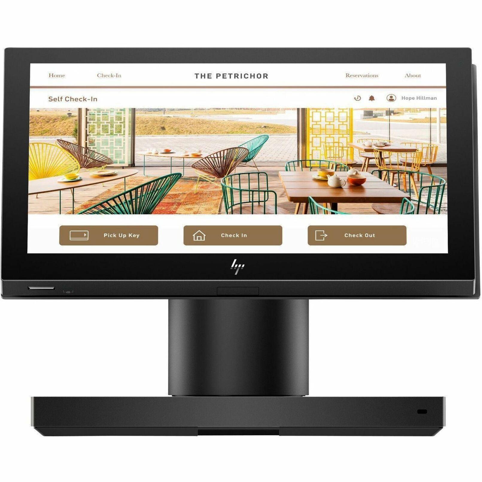 HP Engage One All-in-One System Model 143 - (Intel Core i3 i3-7100U 2.40 GHz - 16 GB DDR4 SDRAM - 1 TB SSD M.2/PCI Express — front