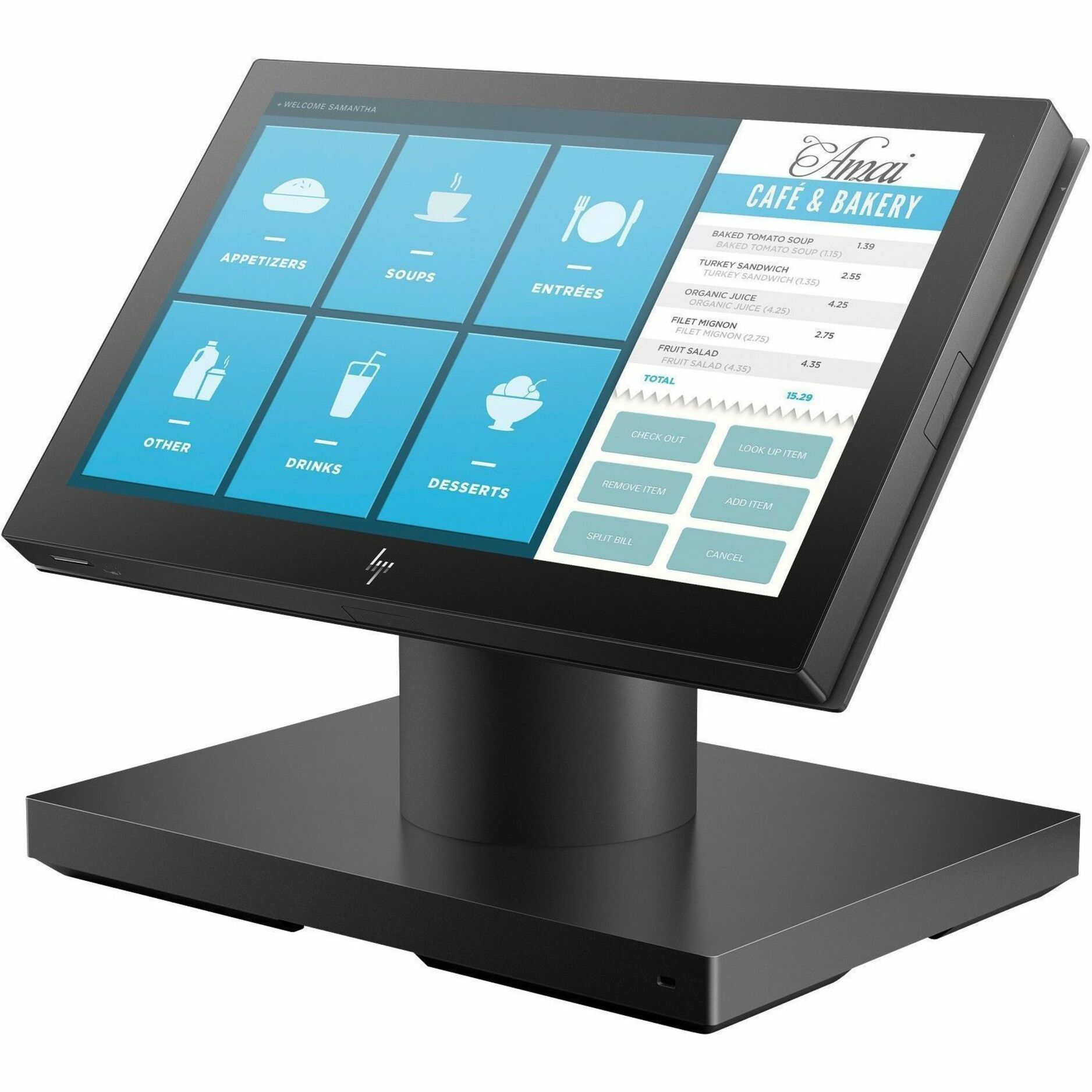 HP Engage One All-in-One System Model 143 - (Intel Core i3 i3-7100U 2.40 GHz - 16 GB DDR4 SDRAM - 1 TB SSD M.2/PCI Express — left