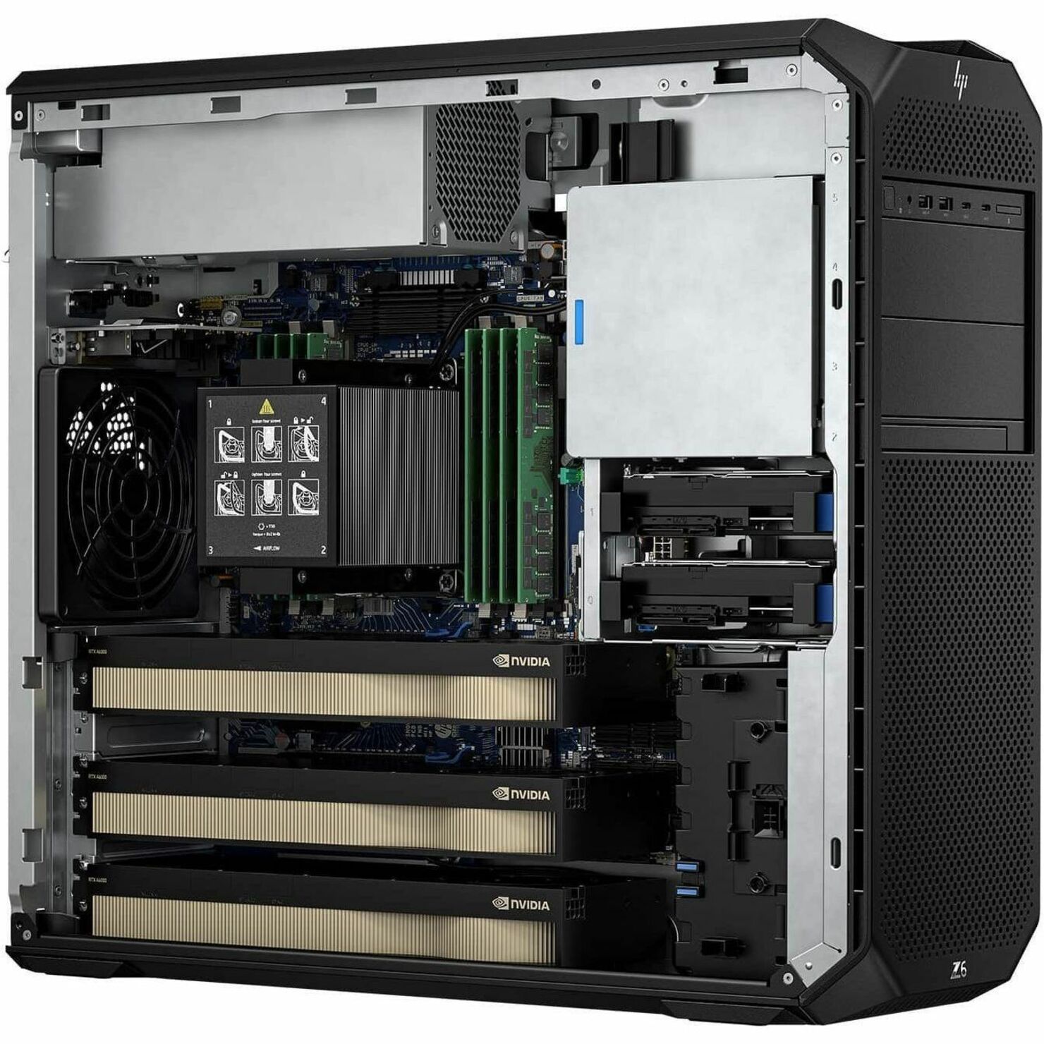 HP Z6 G5 Workstation - 1 x Intel Xeon w7-3545 - 256 GB - 2 TB SSD - Tower - Black - Intel W790 Chip - NVIDIA Graphics - Serial ATA/600 Controller - 0, 1, 5, 10 RAID Levels - Gigabit Ethernet — alternate image11