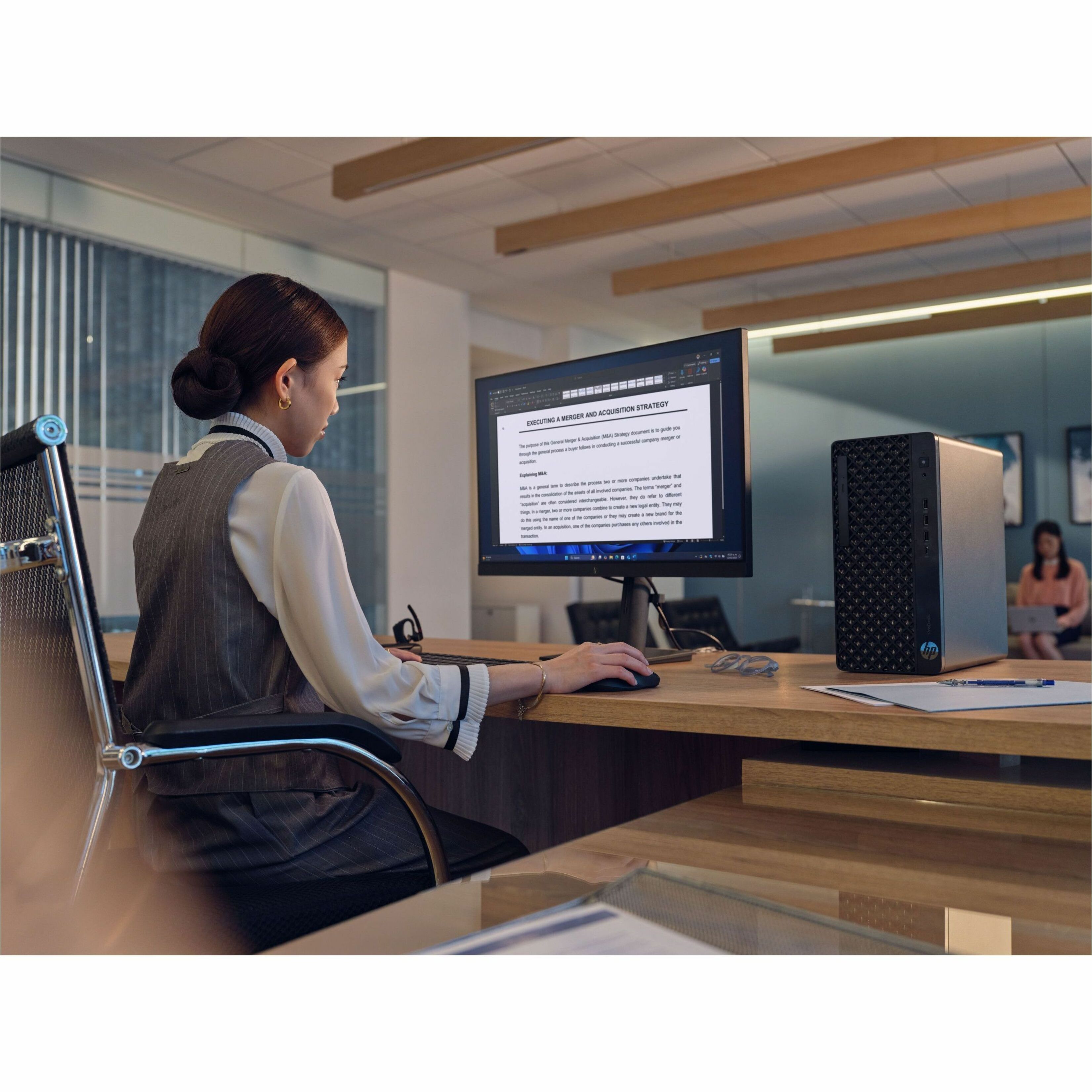 HP ProDesk 4 G1i Desktop Computer - Intel Core Ultra 5 235 - vPro Technology - 16 GB - 512 GB SSD - Tower - Jack Black - Intel Q870 Chip - Windows 11 Pro - Intel DDR5 SDRAM - English Keyboard - 280 W — alternate image5