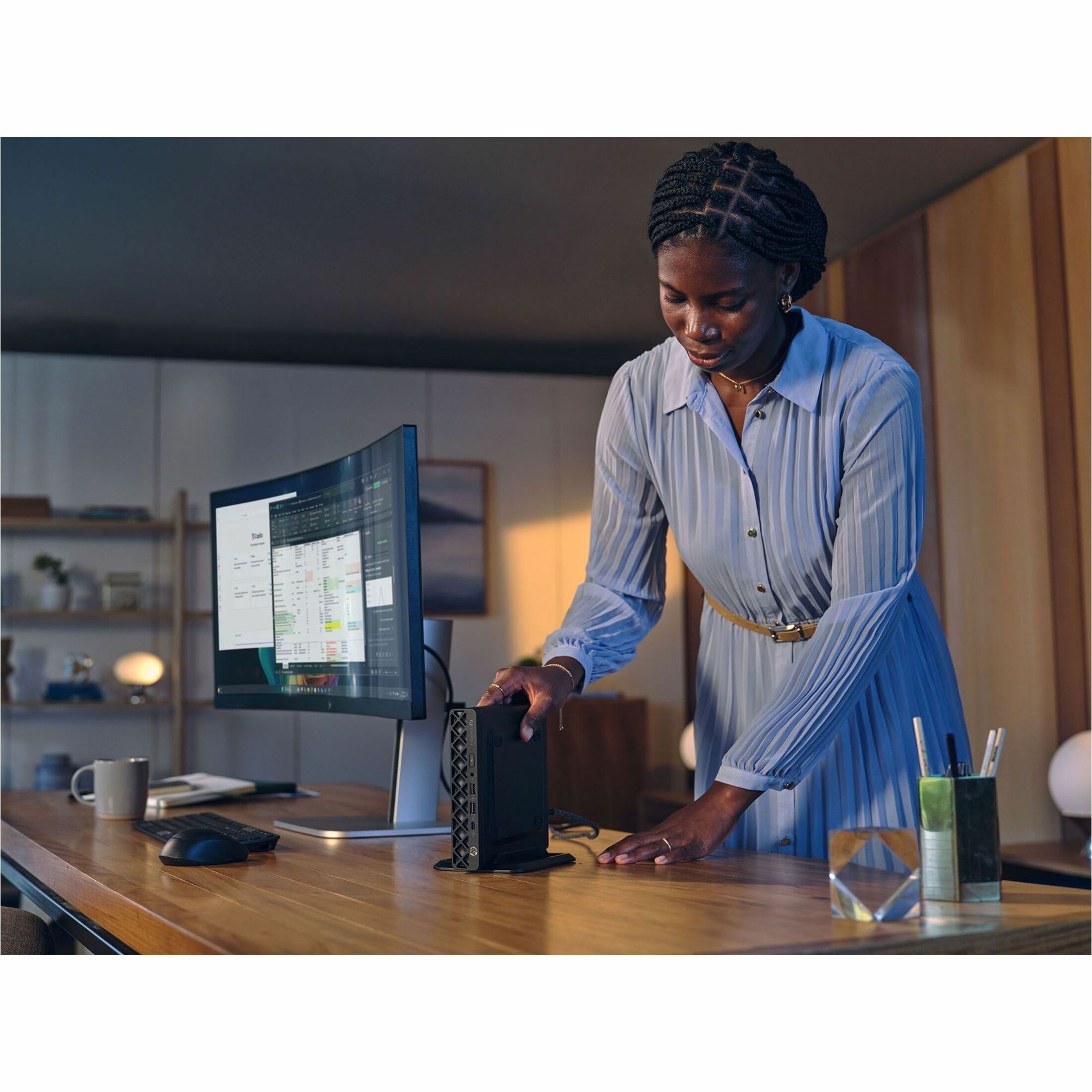 HP EliteDesk 8 G1a Desktop Computer - AMD Ryzen AI 7 350 - 32 GB - 512 GB SSD - Mini PC - Jack Black - AMD Chip - Windows 11 Pro - AMD Radeon 860M Graphics DDR5 SDRAM - English Keyboard - IEEE 802.11be Wireless LAN - 90 W — alternate image5