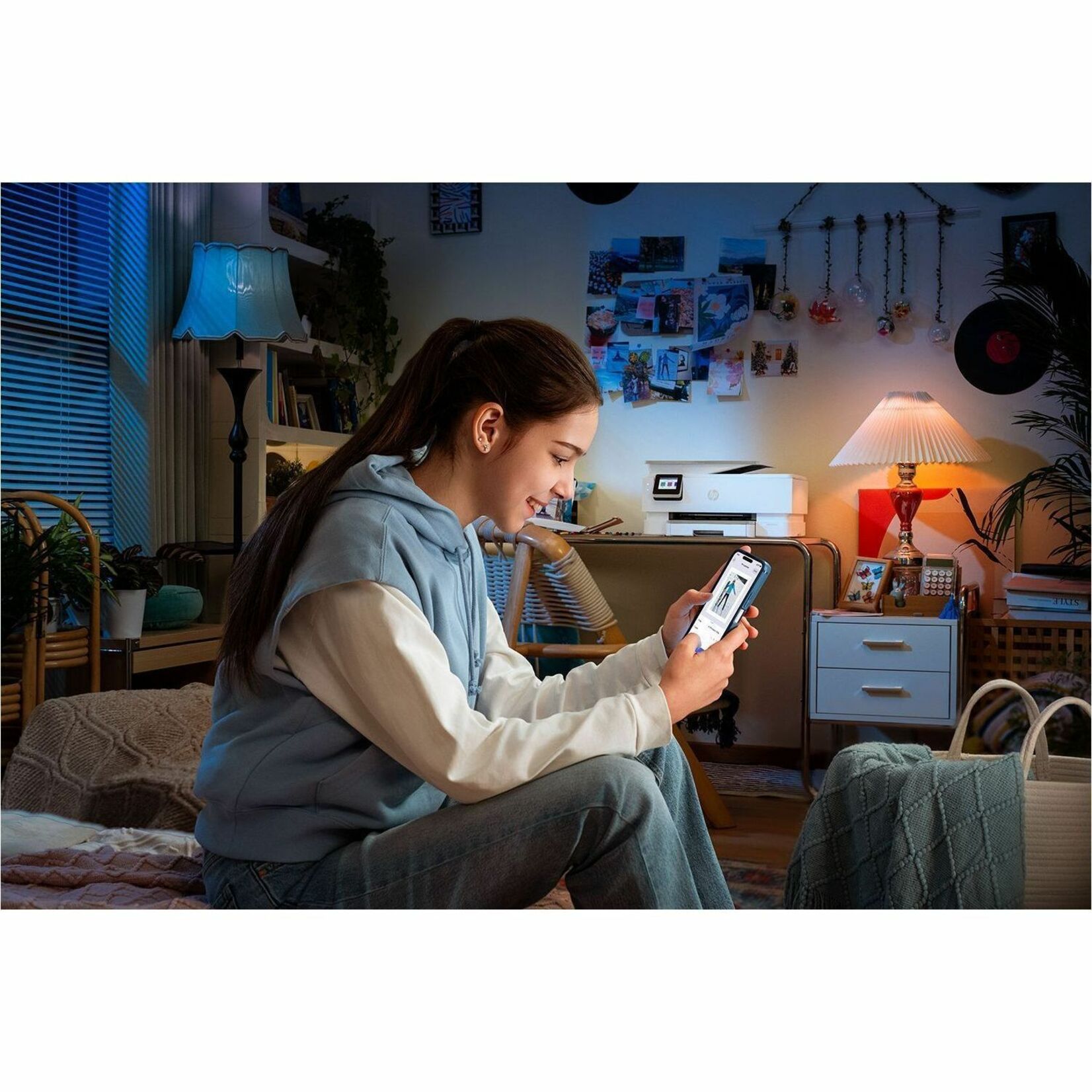 HP ENVY Photo 7975 Wired & Wireless Inkjet Multifunction Printer - Color - White/Light Portobello - Copier/Printer/Scanner - 15 ppm Mono/10 ppm Color Print - 4800 x 1200 dpi Print - Flatbed/ADF Scanner - Wireless LAN - USB - For Plain Paper Print - 1 — alternate image2