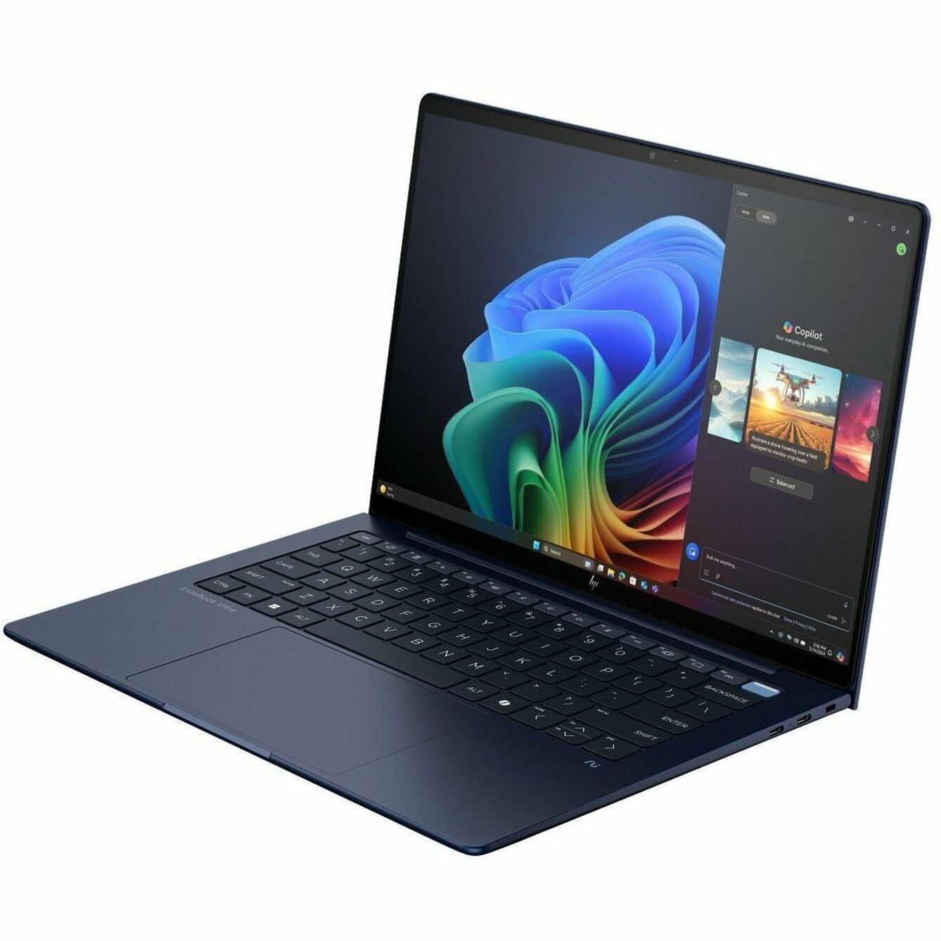 HP EliteBook Ultra G1i 14" Notebook - 2.8K - 120 Hz - Intel Core Ultra 7 2nd Gen 268V - 32 GB - 512 GB SSD - Intel Chip - 2880 x 1800 - BrightView - IEEE 802.11be Wireless LAN Standard — alternate image1