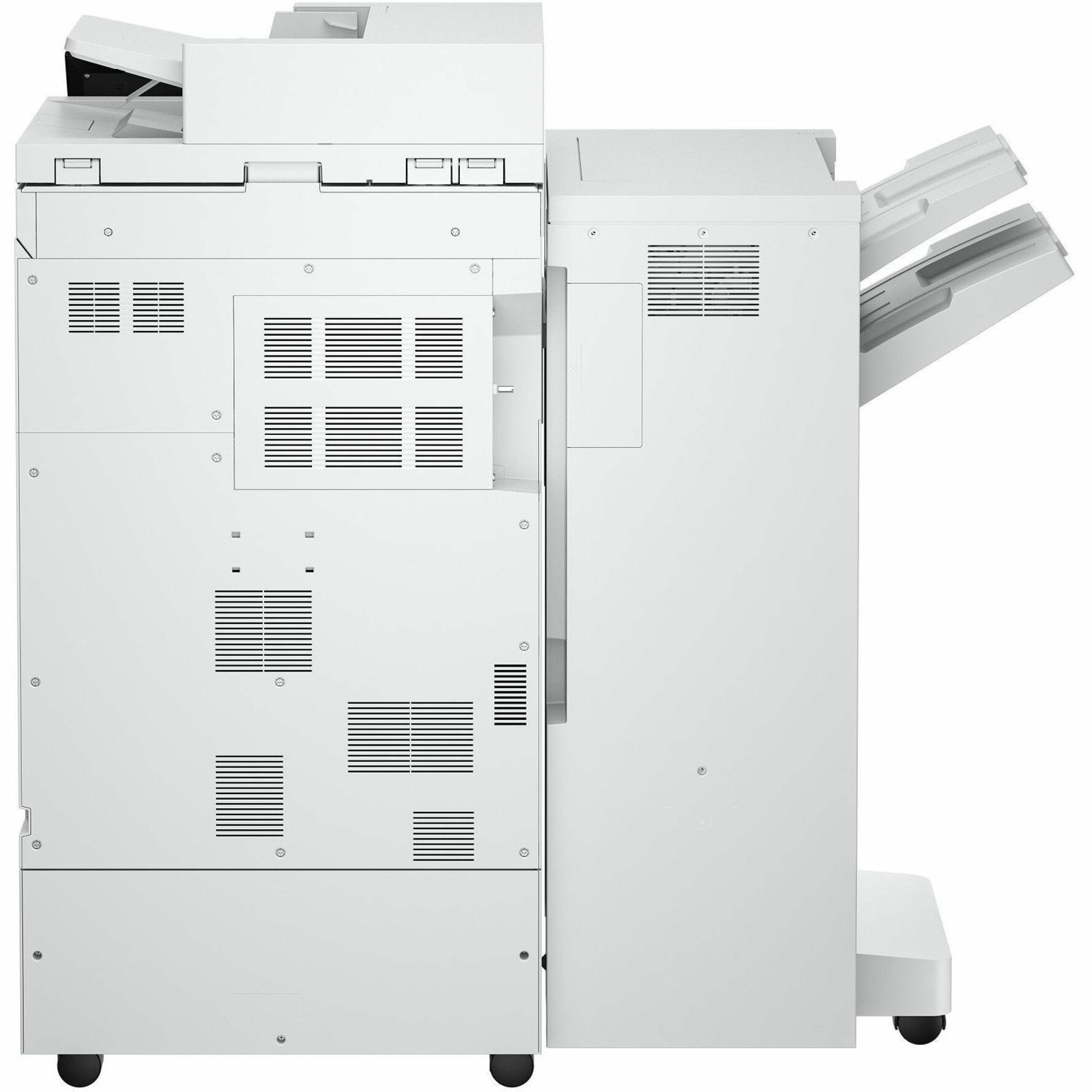 HP LaserJet Enterprise 8801z+ Wired Laser Multifunction Printer - Color - Copier/Fax/Printer/Scanner - Automatic Duplex Print - Up to 250000 Pages Monthly - Color Flatbed/ADF Scanner - 600 dpi Optical Scan - Monochrome Fax - Gigabit Ethernet - USB - For Plain Paper Print — rear