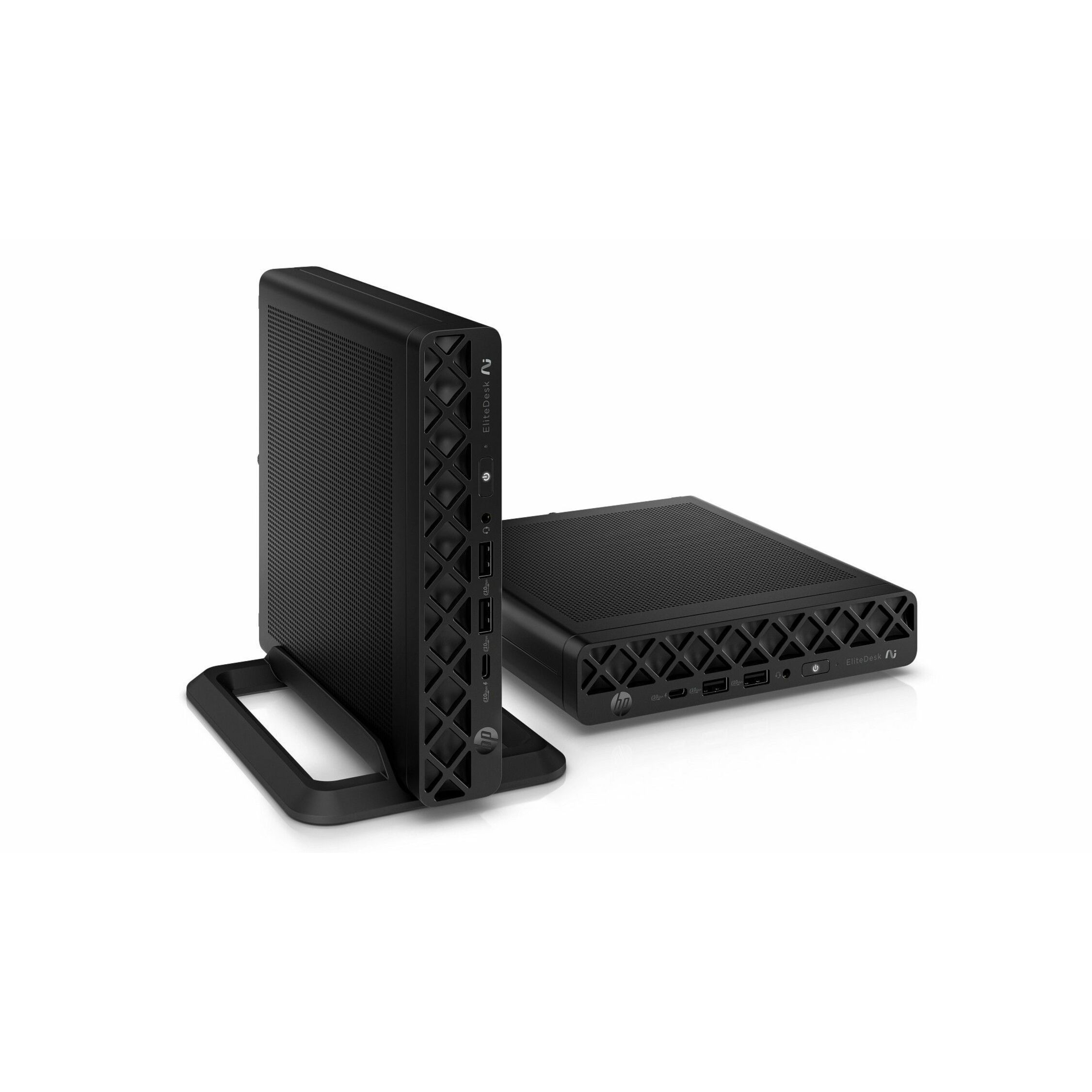 HP EliteDesk 8 G1a Desktop Computer - AMD Ryzen AI 7 350 - 16 GB - 512 GB SSD - Mini PC - Jack Black - AMD Chip - Windows 11 Pro - AMD Radeon 860M Graphics DDR5 SDRAM - French Keyboard - IEEE 802.11be Wireless LAN - 90 W