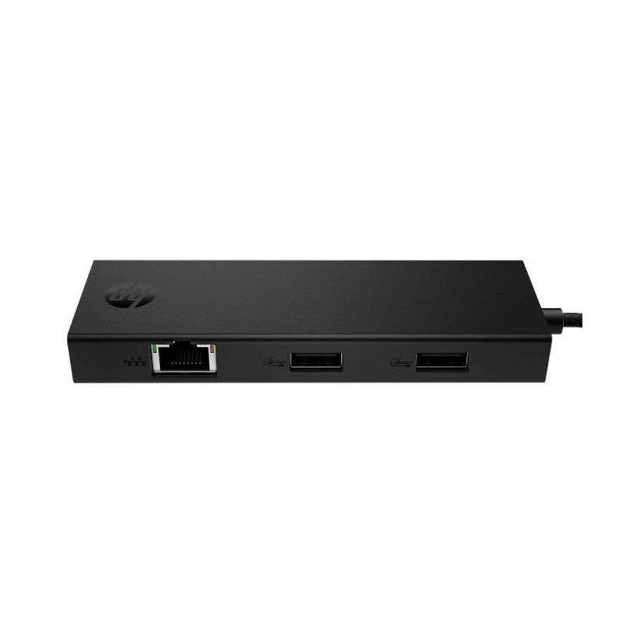 HP Portable USB-C Hub - for Smartphone, Keyboard, Microphone, Digital Pen, Headset, Smartwatch, Notebook, Mobile Workstation - Charging Capability - USB Type C - 3 x USB Ports - 2 x USB Type-A Ports - USB Type-A - 1 x USB Type-C Ports - USB Type-C - 1 x RJ-45 Ports - Network (RJ-45) - DisplayPort - Wired - Gigabit Ethernet - Windows, macOS, ChromeOS, iOS, Linux, Android, Windows 10, Windows 11, iPadOS - Portable