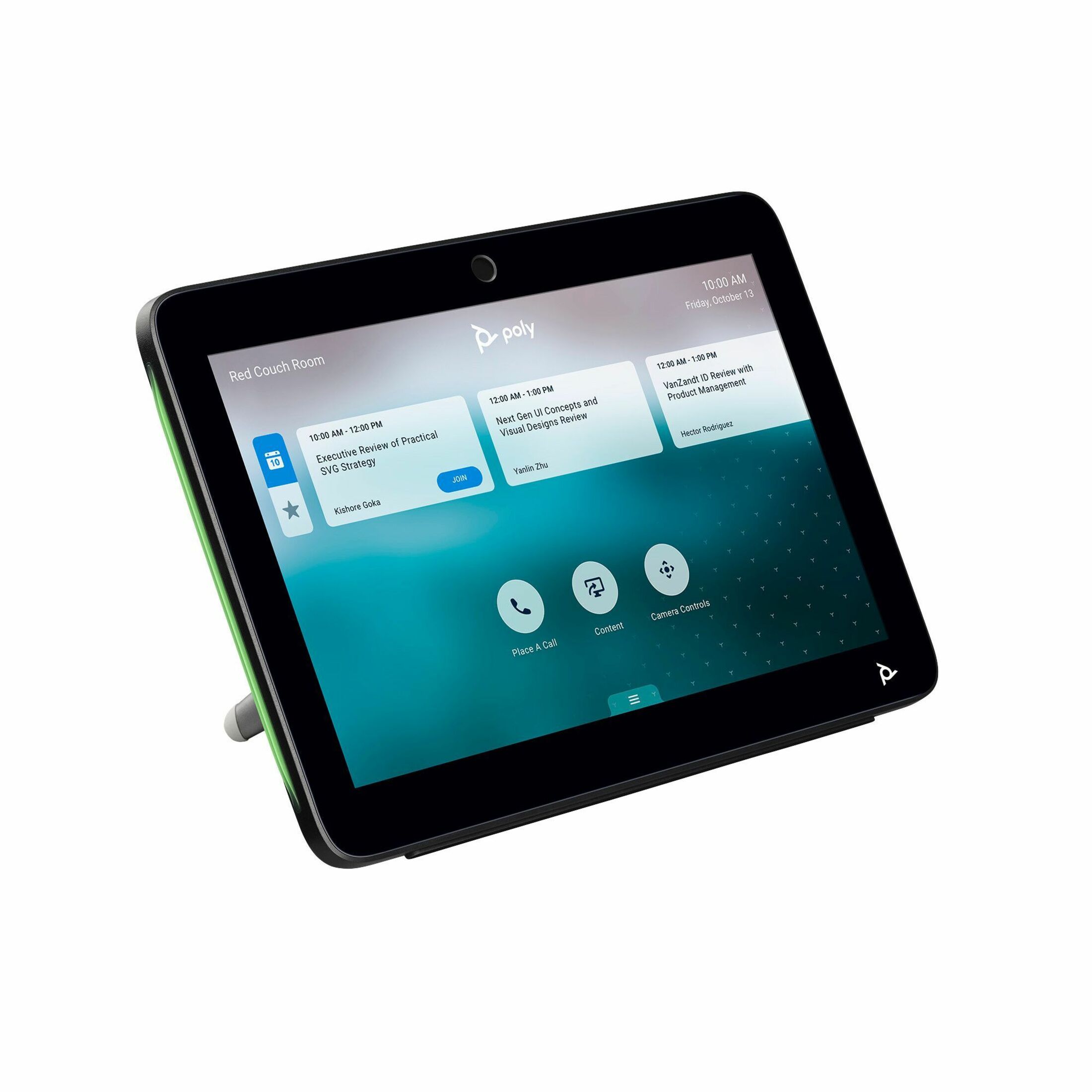 Poly TC10 Black Touch Controller GSA/TAA - For Video Conferencing, Meeting Space, Audio Conferencing - 1 x Network (RJ-45) - Wall Mountable, Tabletop, Standalone - TAA Compliant