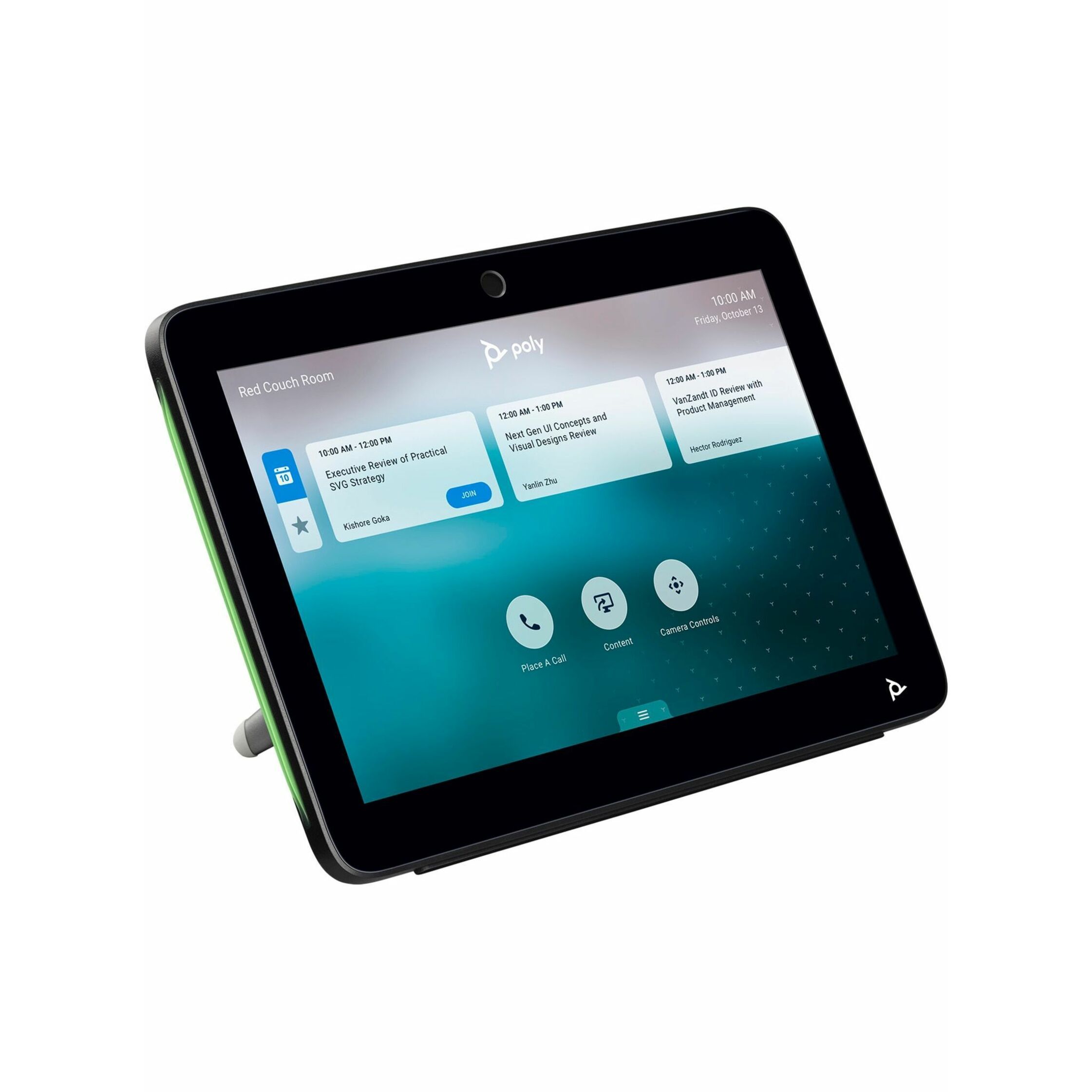 Poly TC10 Black Touch Controller No Radio GSA/TAA - For Video Conferencing, Meeting Space - 1 x Network (RJ-45) - Wall Mountable, Tabletop - TAA Compliant
