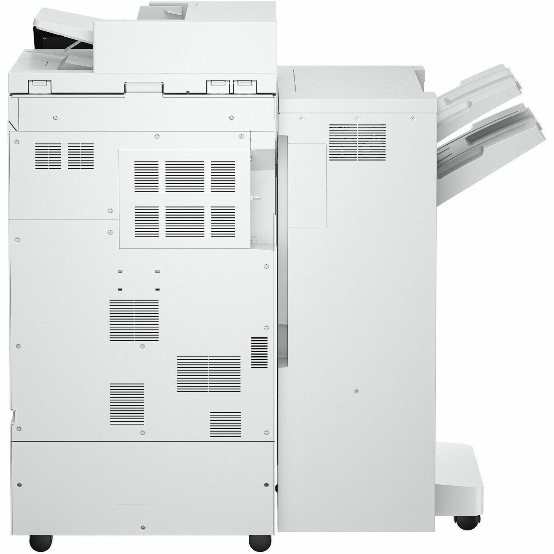 HP LaserJet Enterprise 8801z+ Wired Laser Multifunction Printer - Color - Copier/Fax/Printer/Scanner - Automatic Duplex Print - Up to 250000 Pages Monthly - Color Flatbed/ADF Scanner - 600 dpi Optical Scan - Monochrome Fax - Gigabit Ethernet - USB - For Plain Paper Print — rear