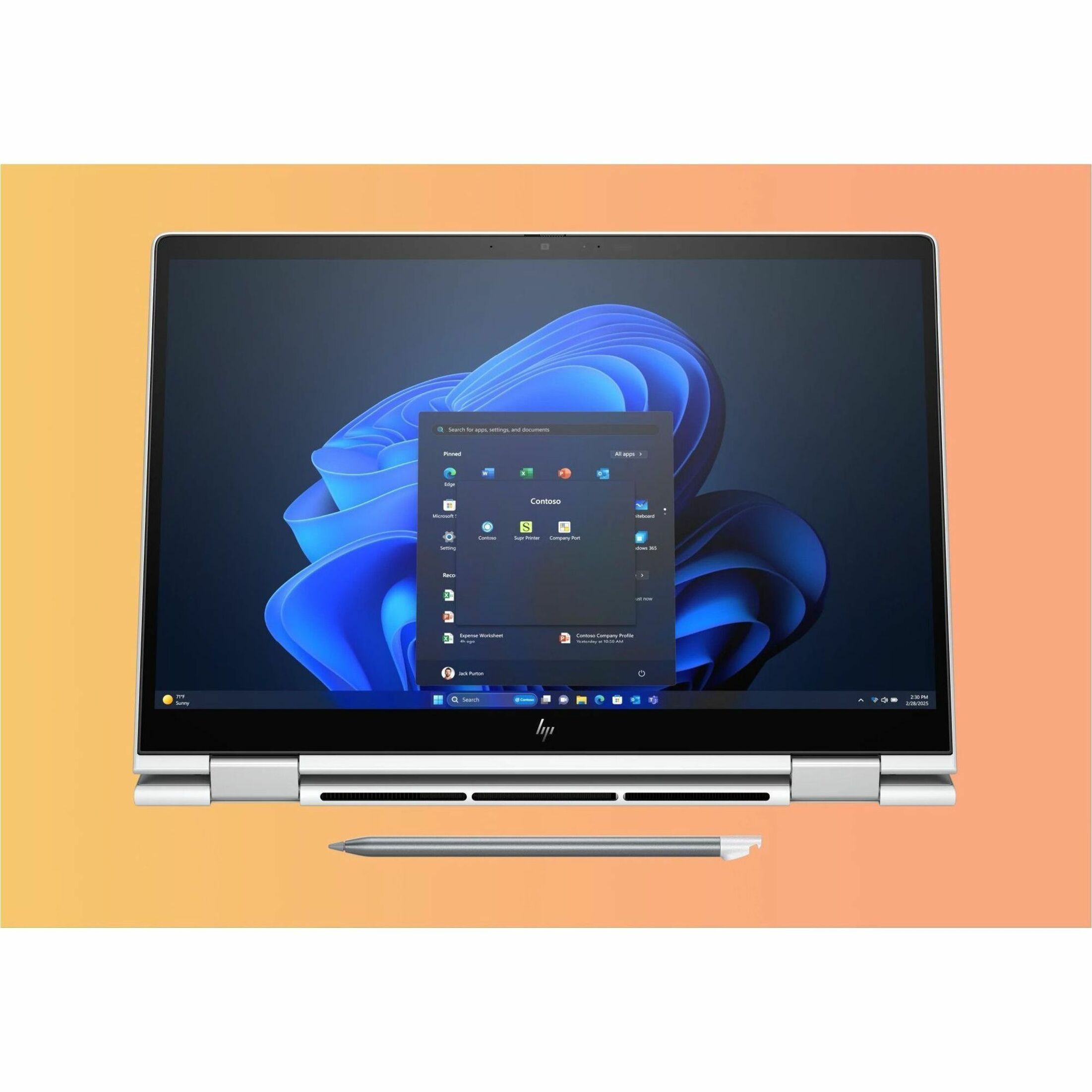 HP EliteBook 8 Flip G1i 13.3" Touchscreen Convertible 2 in 1 Notebook - WUXGA - 60 Hz - Intel Core Ultra 5 2nd Gen 235U - 32 GB - 512 GB SSD - Intel Chip - 1920 x 1200 - In-plane Switching (IPS) Technology - IEEE 802.11be Wireless LAN Standard — alternate image3