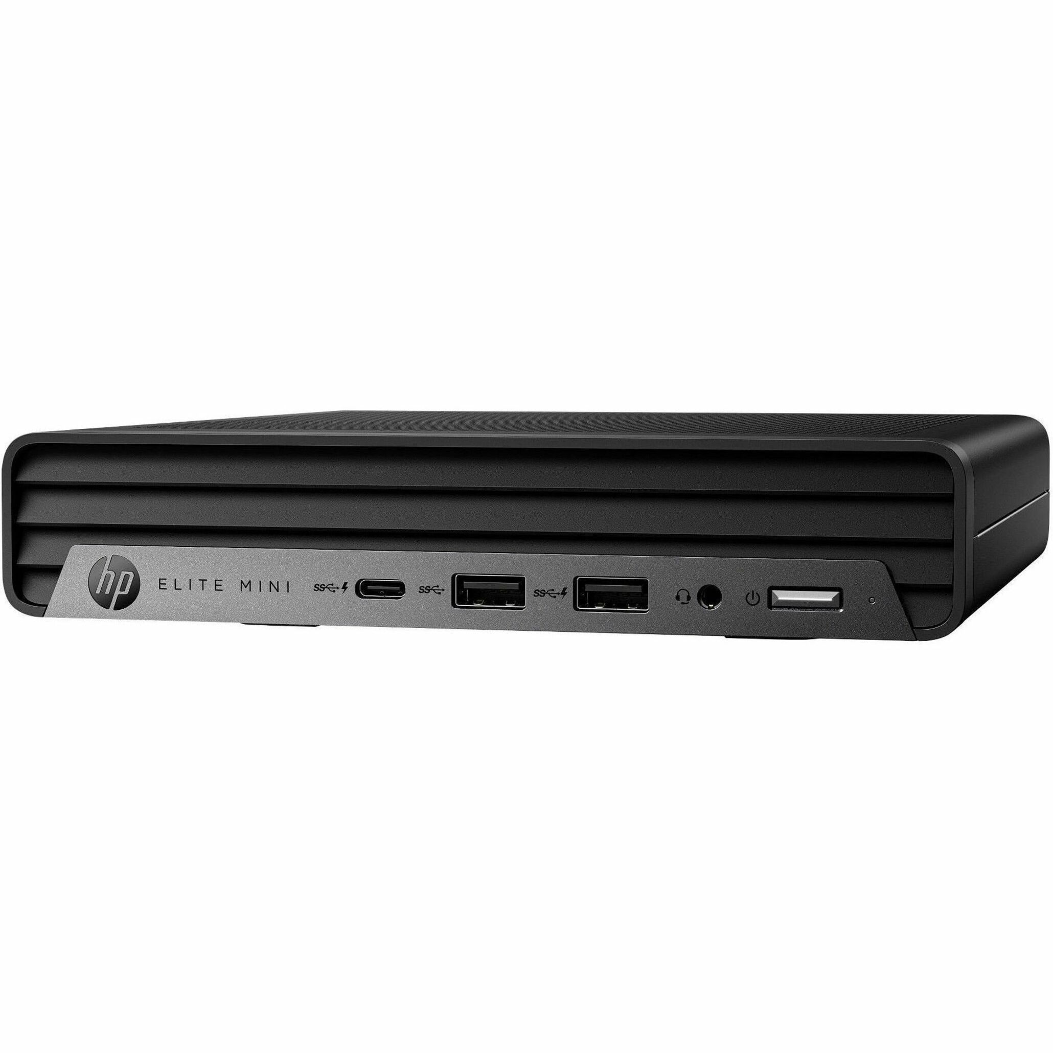 HP Elite Mini 805 G8 Desktop Computer - AMD Ryzen 5 PRO 5650G - 32 GB - 512 GB SSD - Desktop Mini - AMD PRO 565 Chip — left