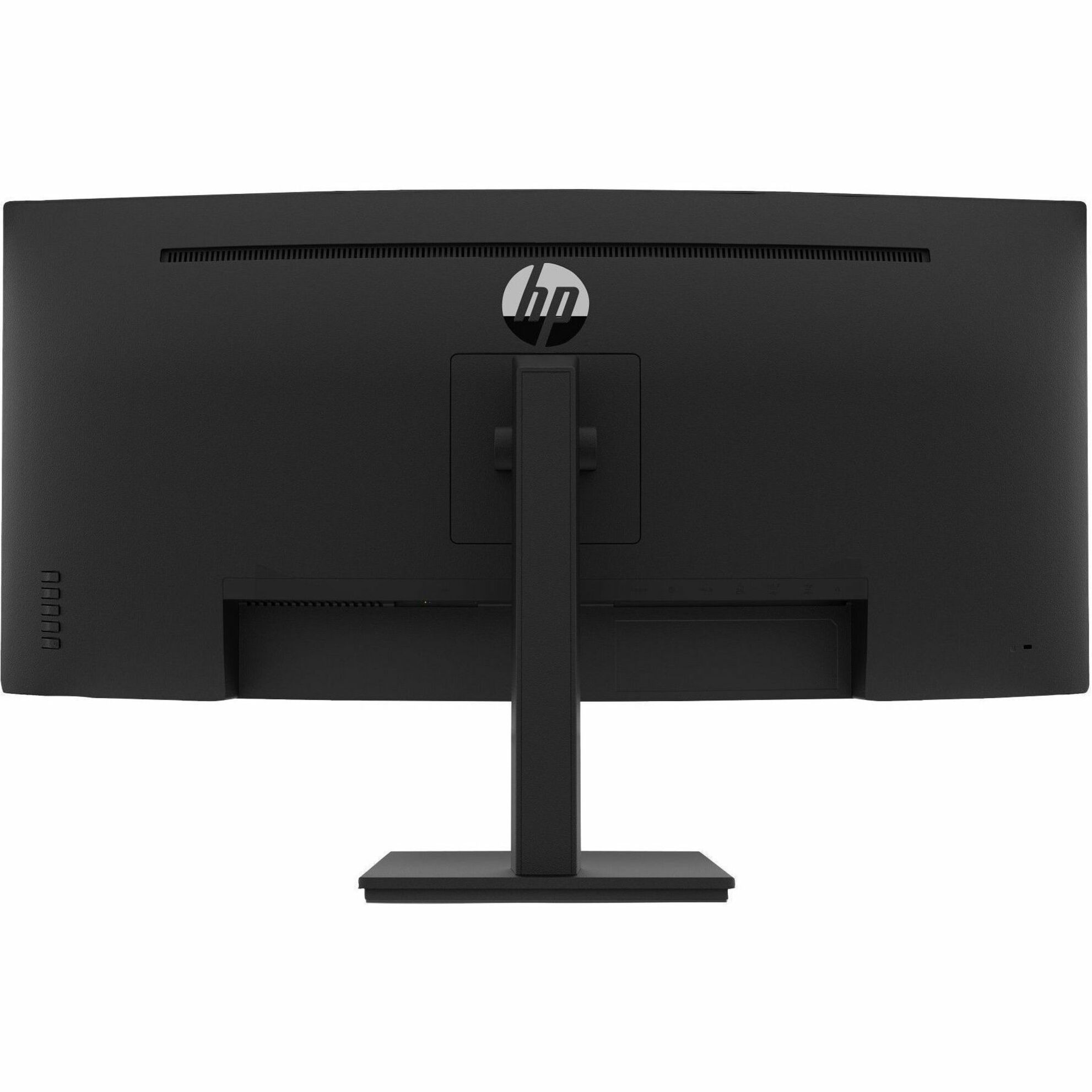 HP P34hc G4 34" Class WQHD Curved Screen LED Monitor - 21:9 - Black - 34" Viewable - Vertical Alignment (VA) - Edge LED Backlight - 3440 x 1440 - 16.7 Million Colors - 250 Nit - 5 ms - 100 Hz Refresh Rate - Speakers - Height, Tilt - USB Type-C - HDMI - DisplayPort - VESA Mount Compatible - USB Hub — rear